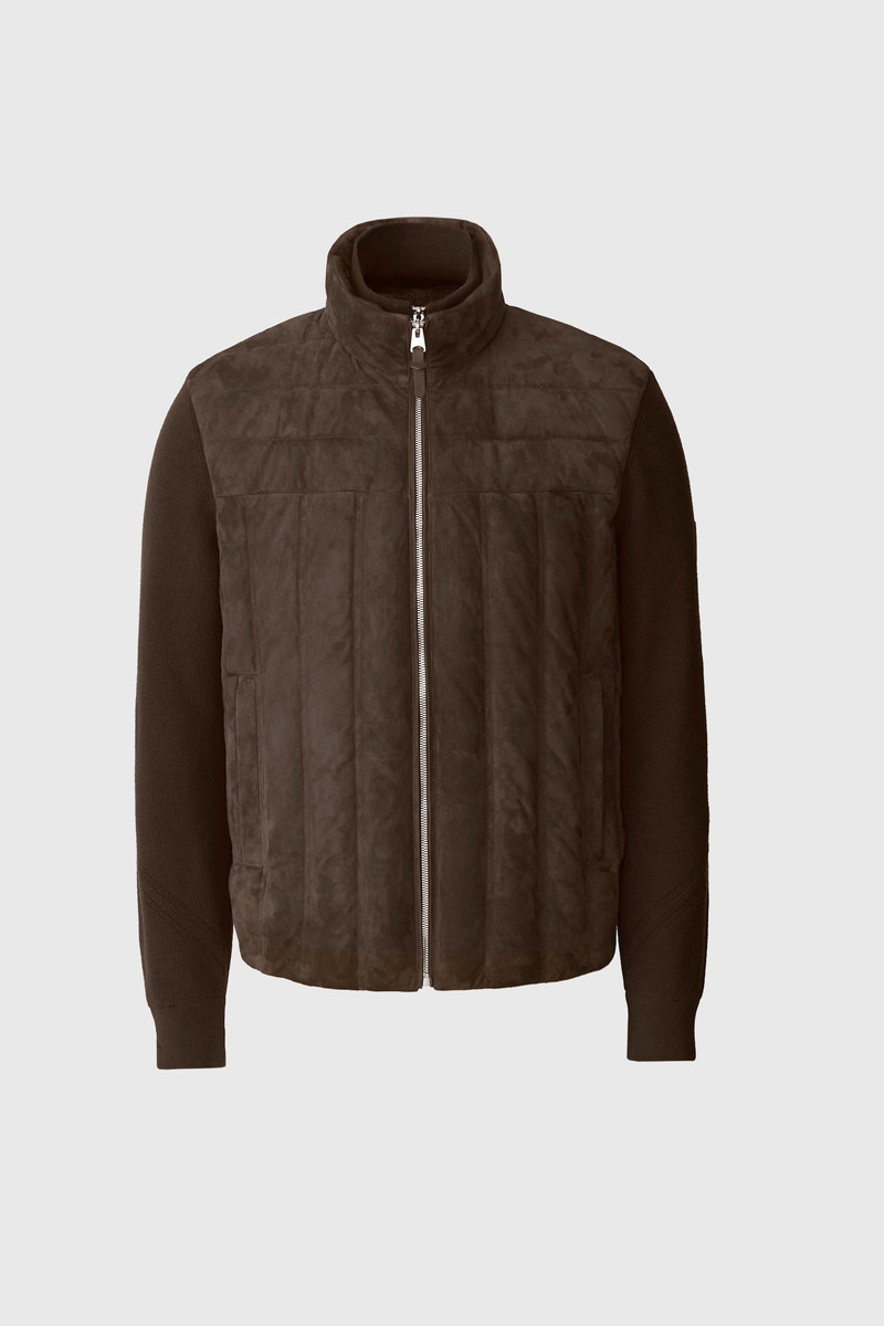 LANDEN Mixed-Media Suede Jacket 1