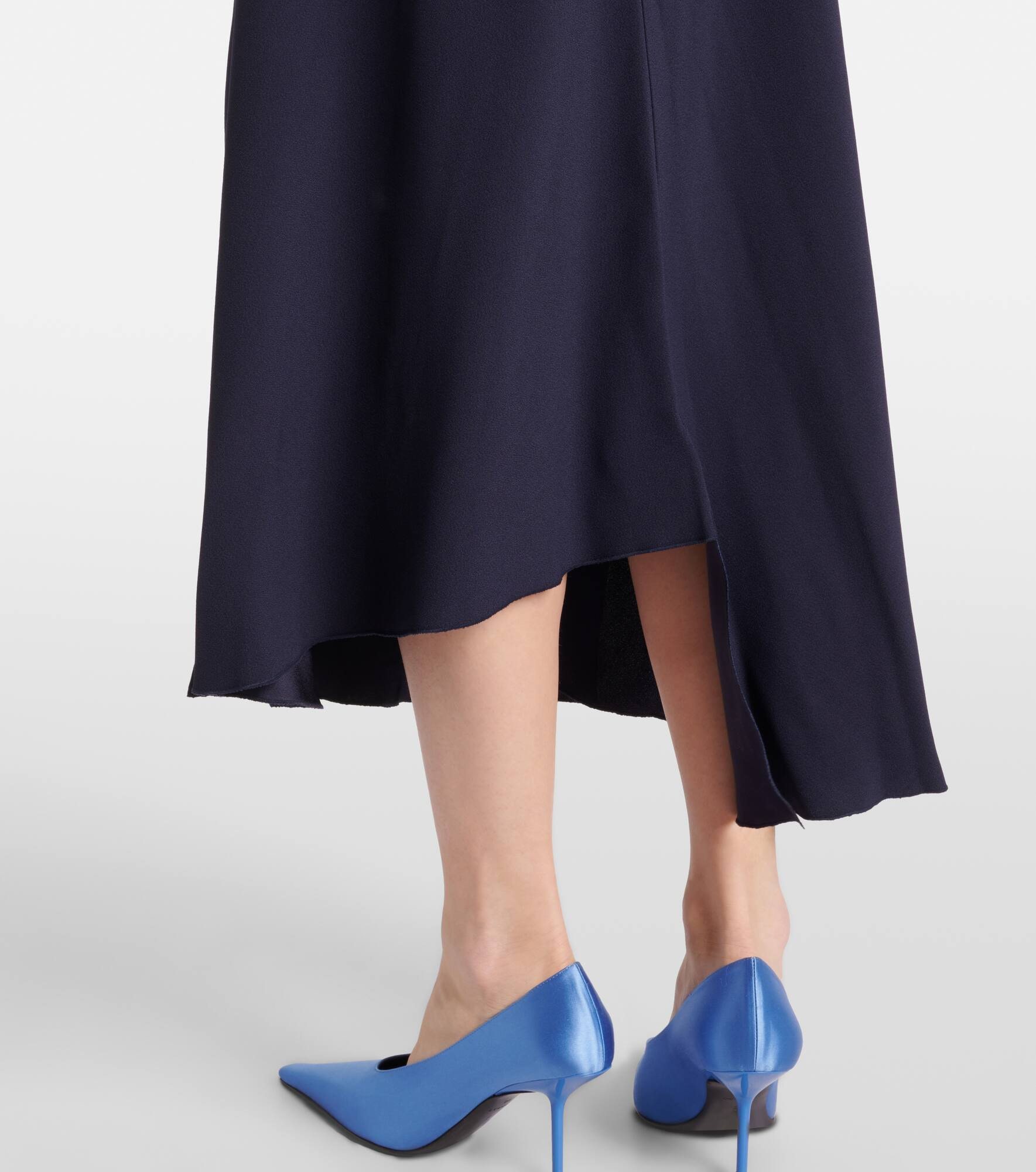 Draped satin midi dress - 5