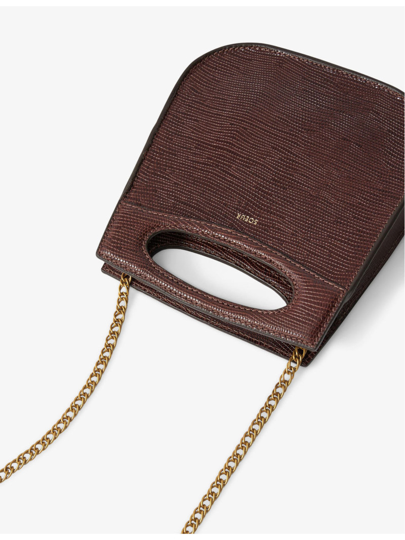 soeur Cheri Logo-Embossed Mini Leather Bag outlook