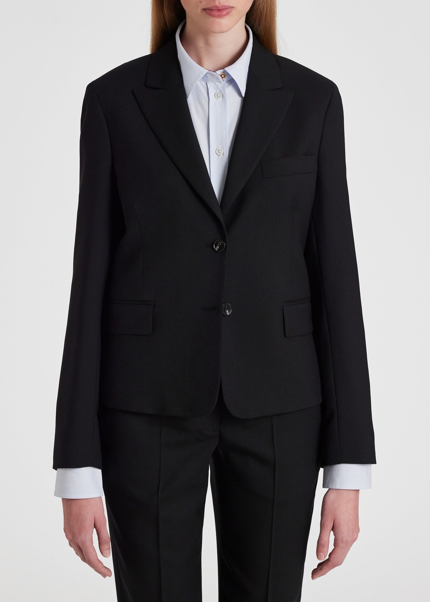 Women's Slim-Fit Wool Cropped Suit - 6