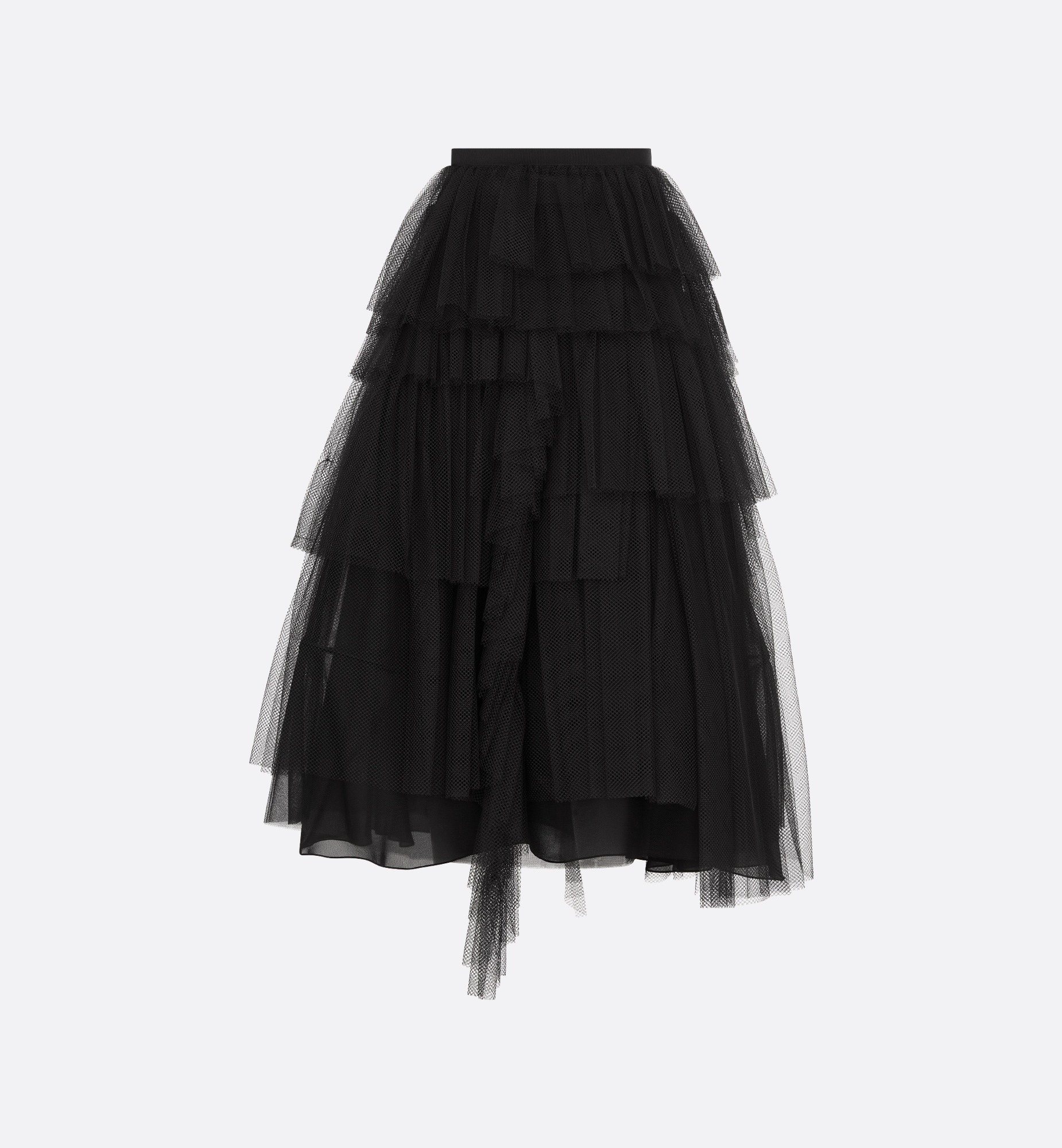 Mid-Length Asymmetric Ruffled Skirt - 2