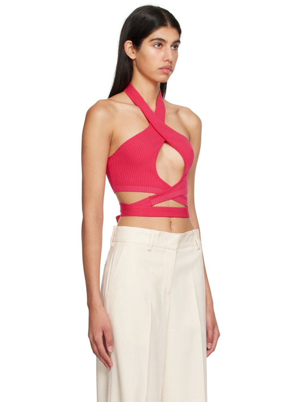 Pink Wrap Tank Top - 2