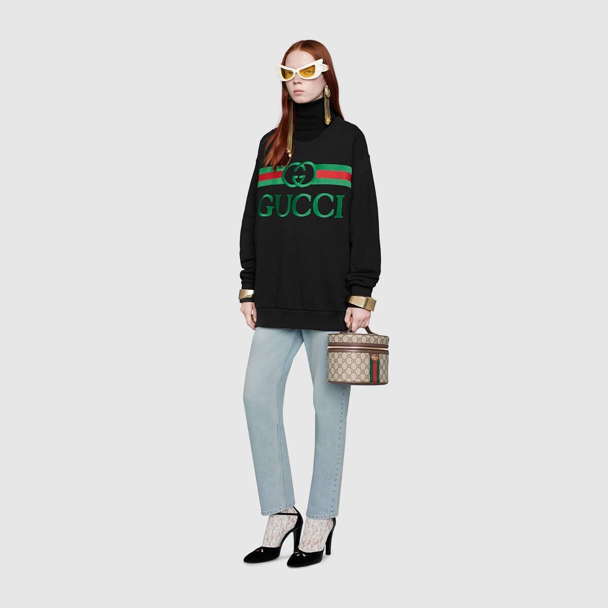 Oversize sweatshirt with Gucci logo - 2