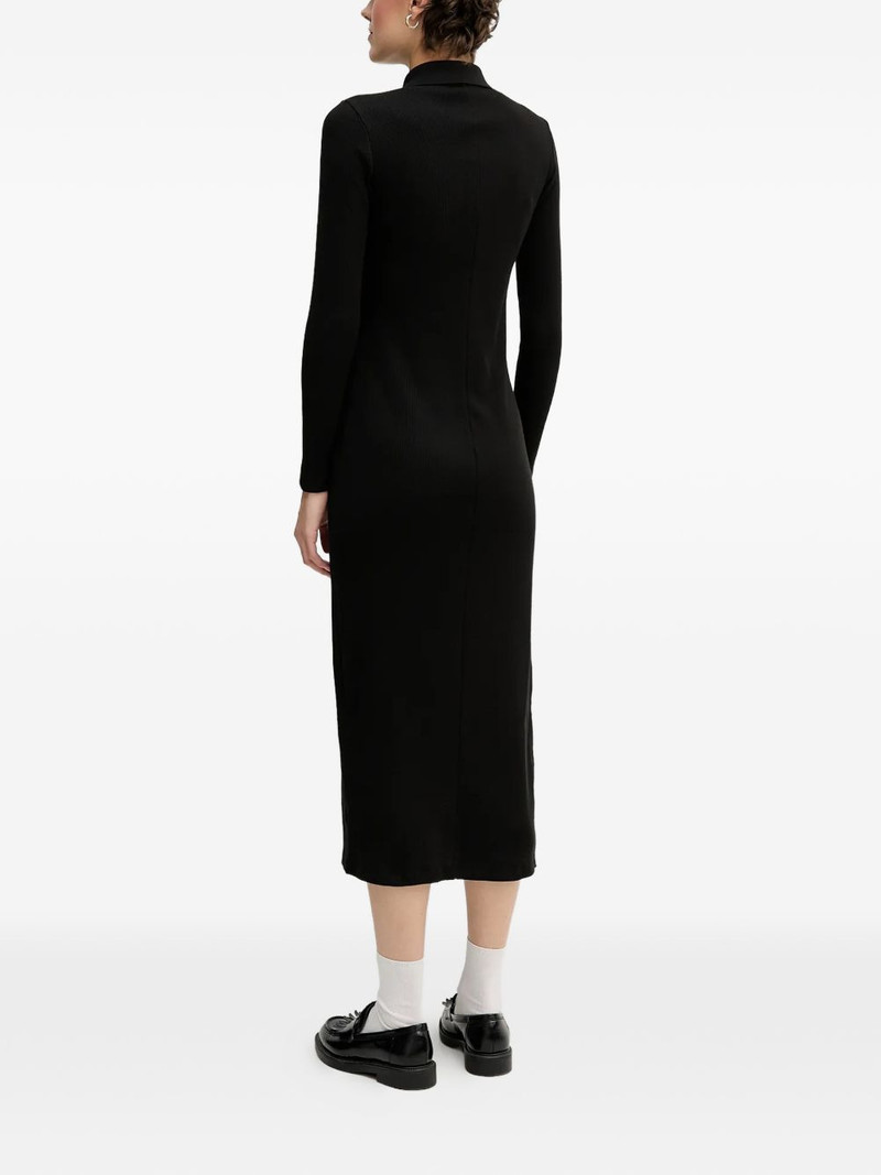 long-sleeves ribbed midi dress 3