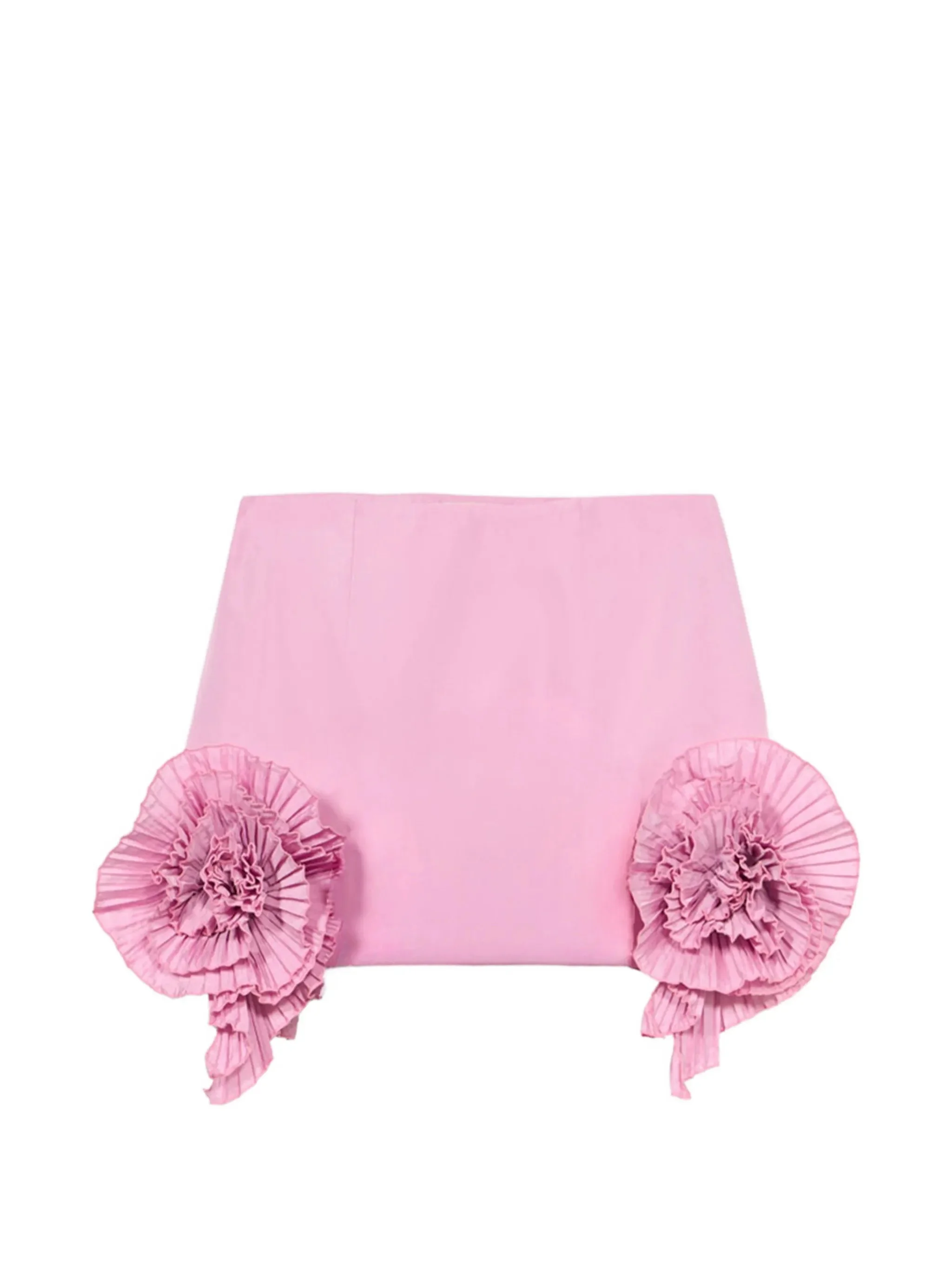 Blumarine Rose-detail Taffeta Mini Skirt - 1
