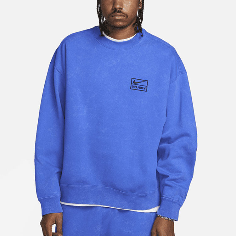 Nike x Stussy SS23 Acid Wash Sweatshirt 'Blue' DR4024-480 - 3
