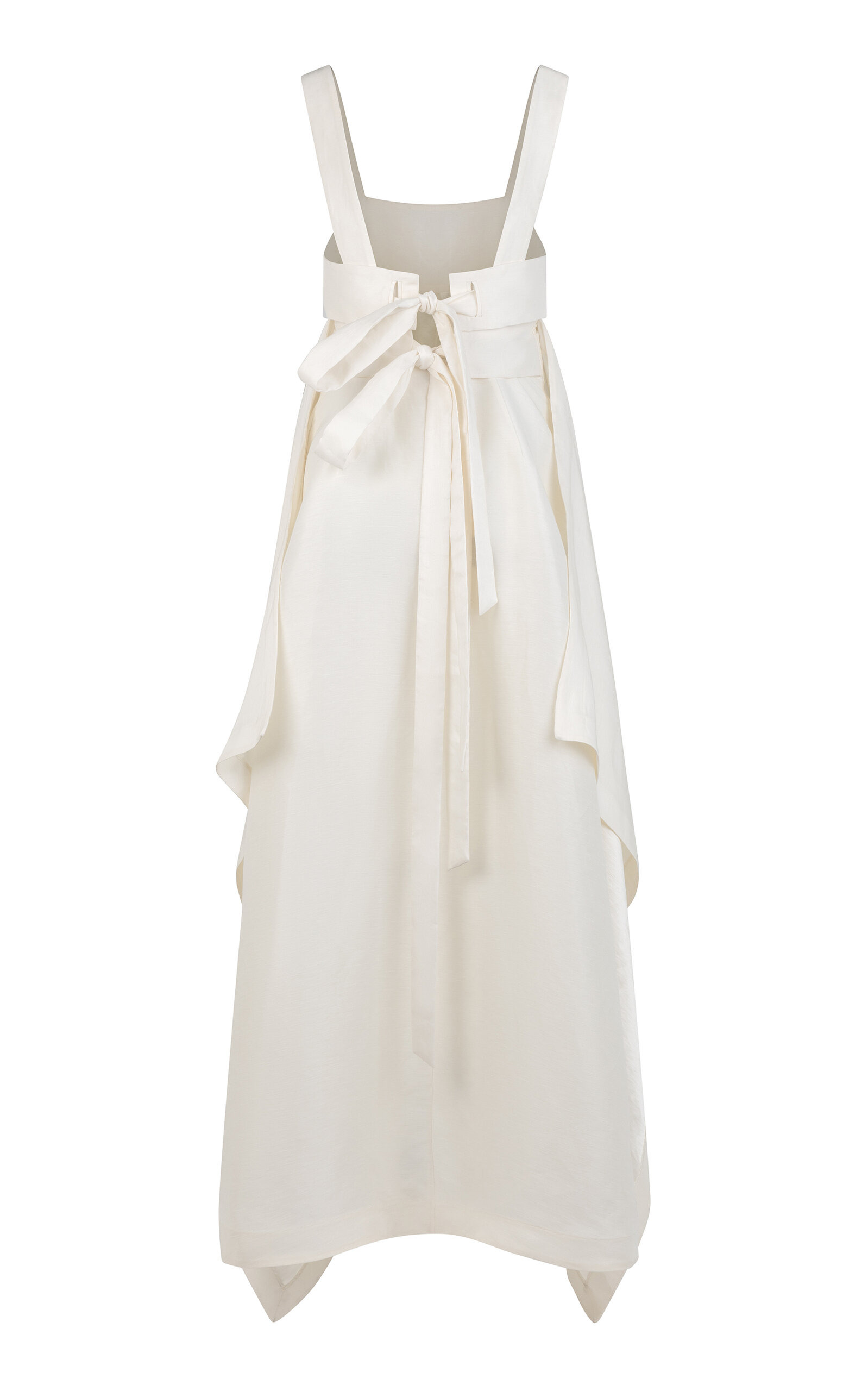 Monica Silk-Blend Maxi Dress ivory - 4