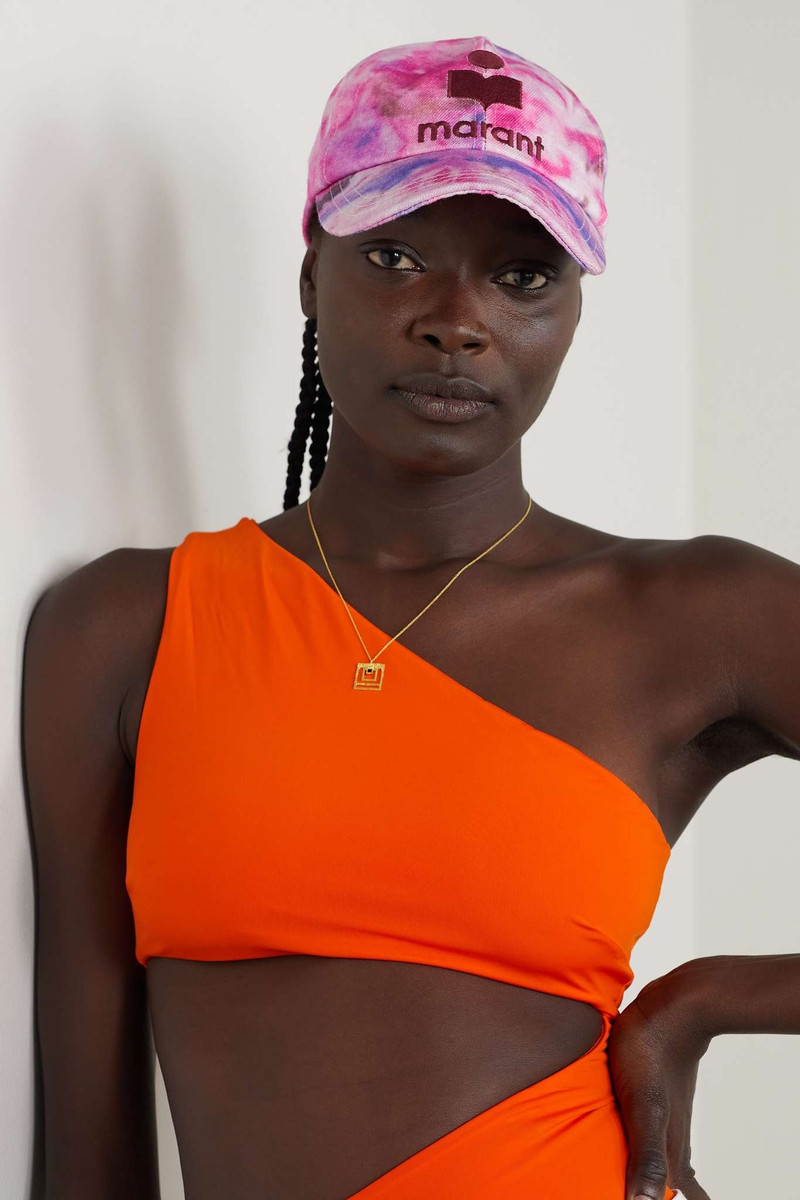 Isabel Marant Tyron embroidered tie-dyed cotton baseball cap outlook