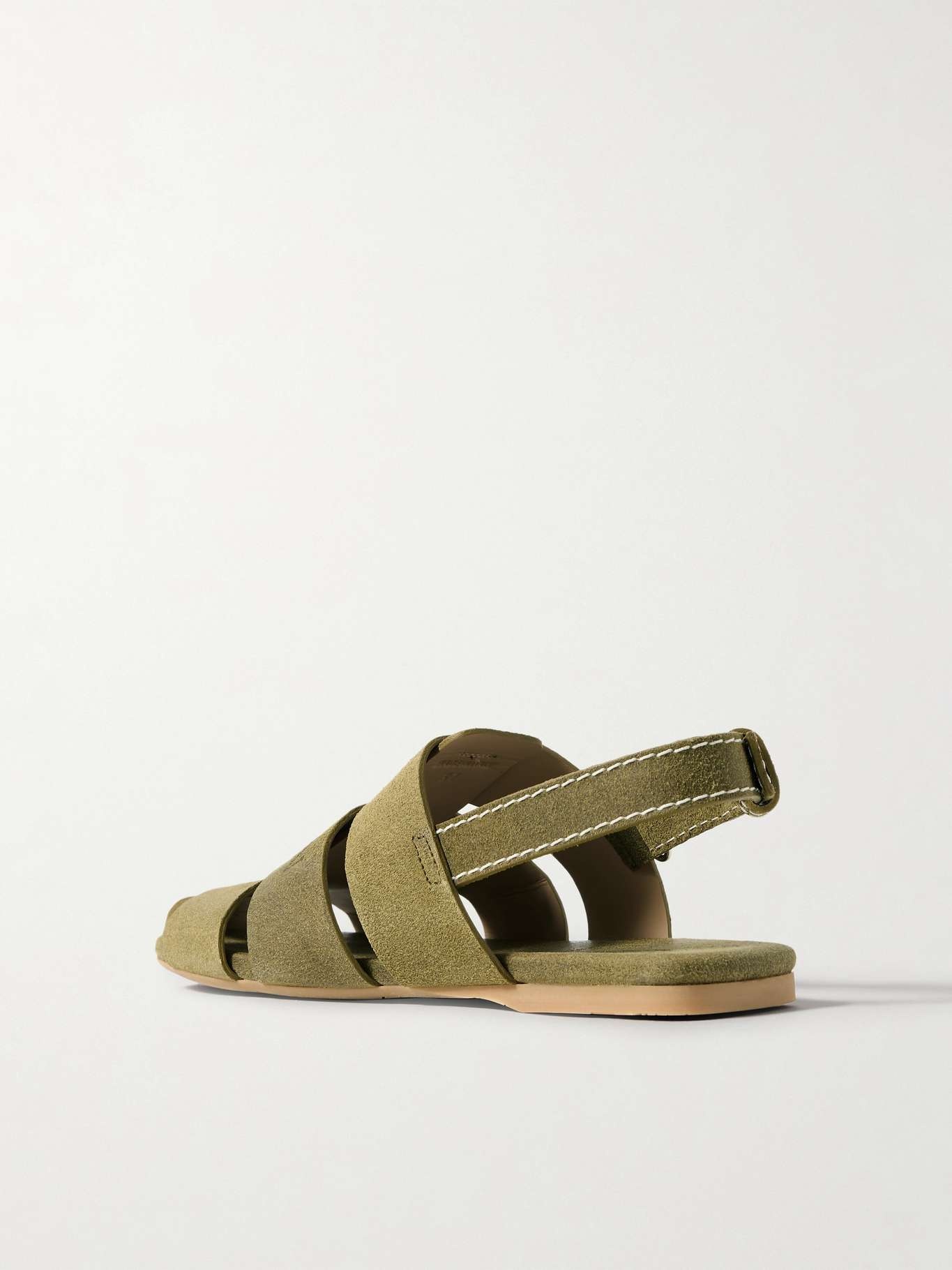 Suede sandals Sage green - 3