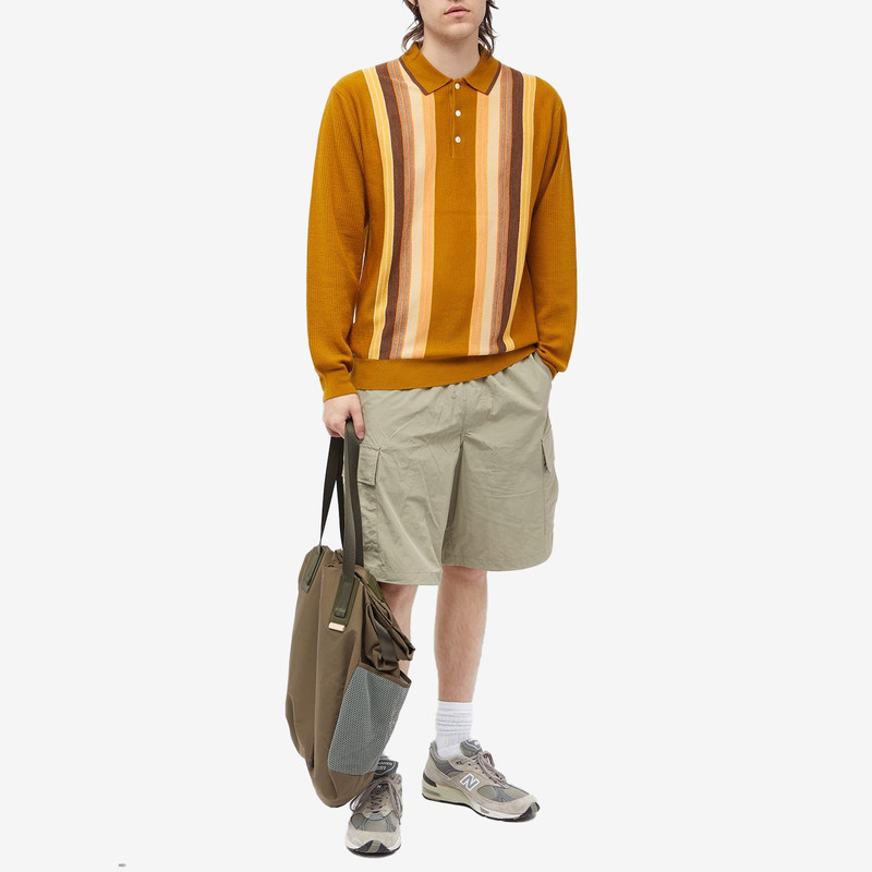 BEAMS PLUS Beams Plus Stripe Knit Long Sleeve Polo outlook