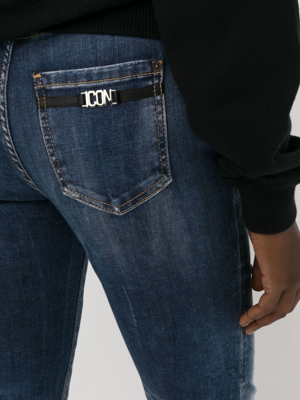 distressed-effect cropped jeans - 5