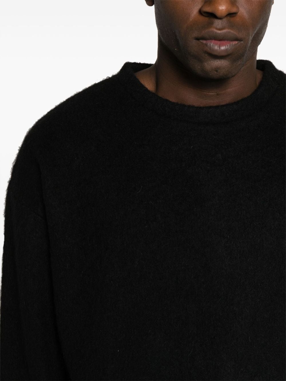 crew-neck brushed jumper - 5