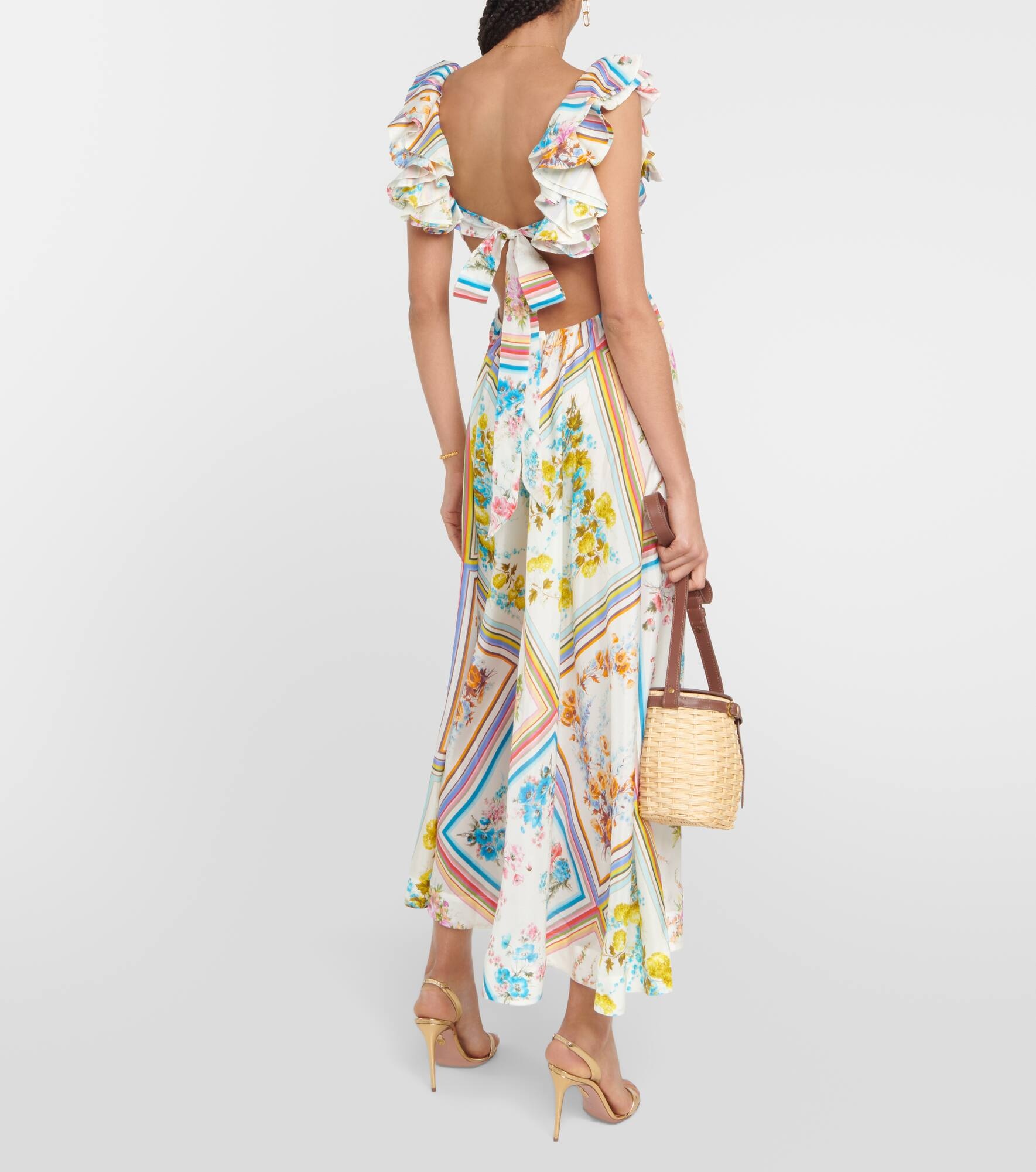 Halcyon floral silk maxi dress - 3