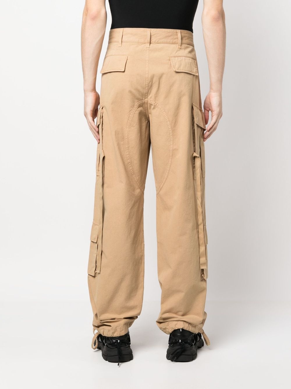 wide-leg cargo trousers - 4