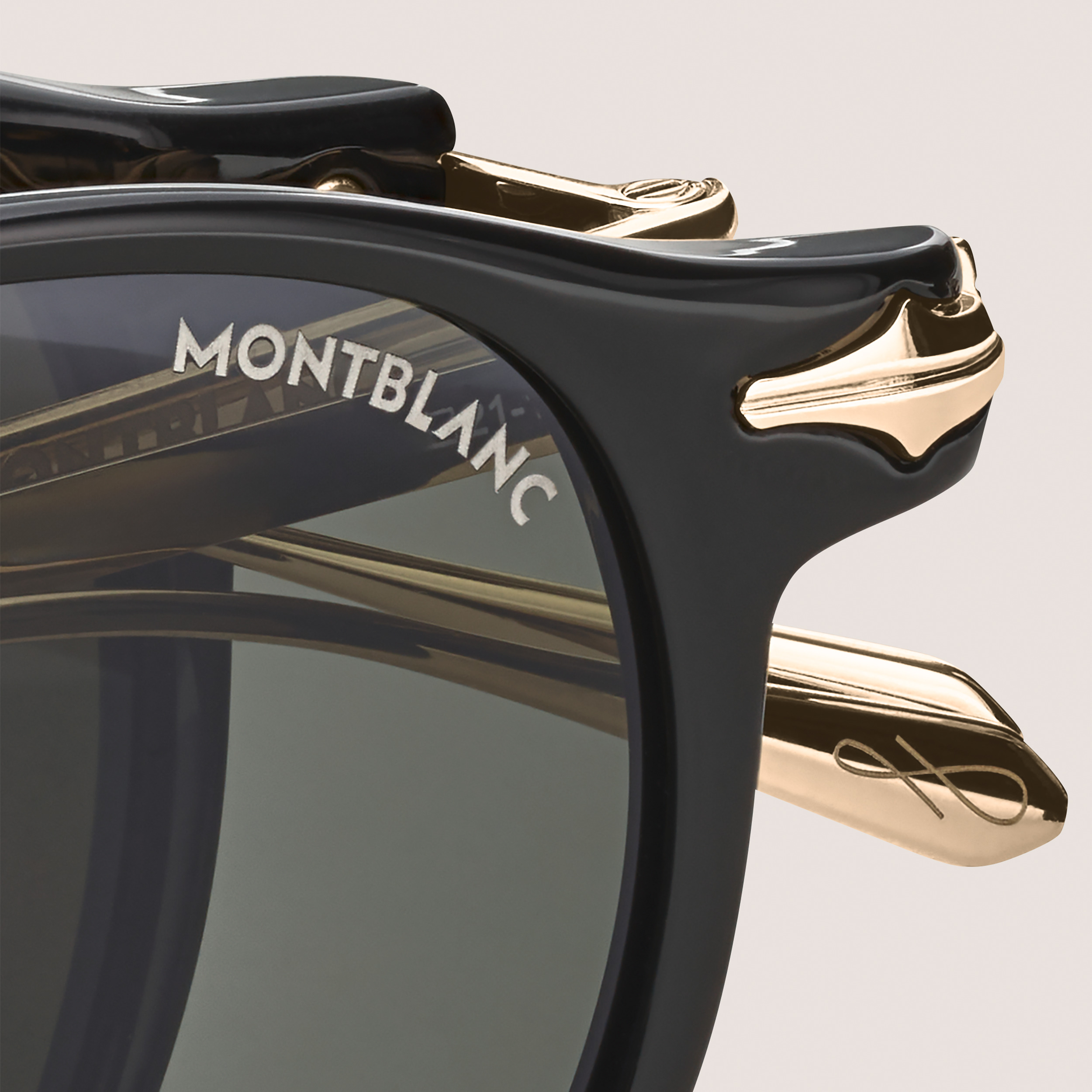 OVAL FOLDABALE SUNGLASSES WITH BLACK COLOURED INJECTED FRAME - 3