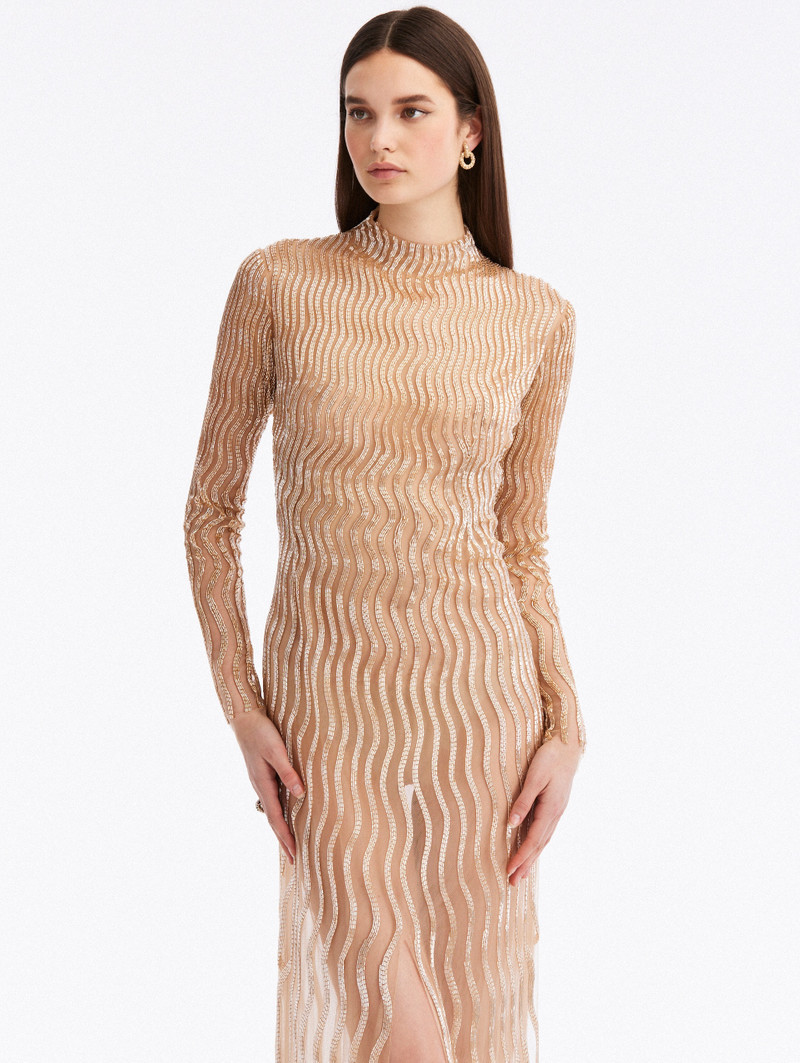 SEQUIN WAVE TULLE GOWN 3