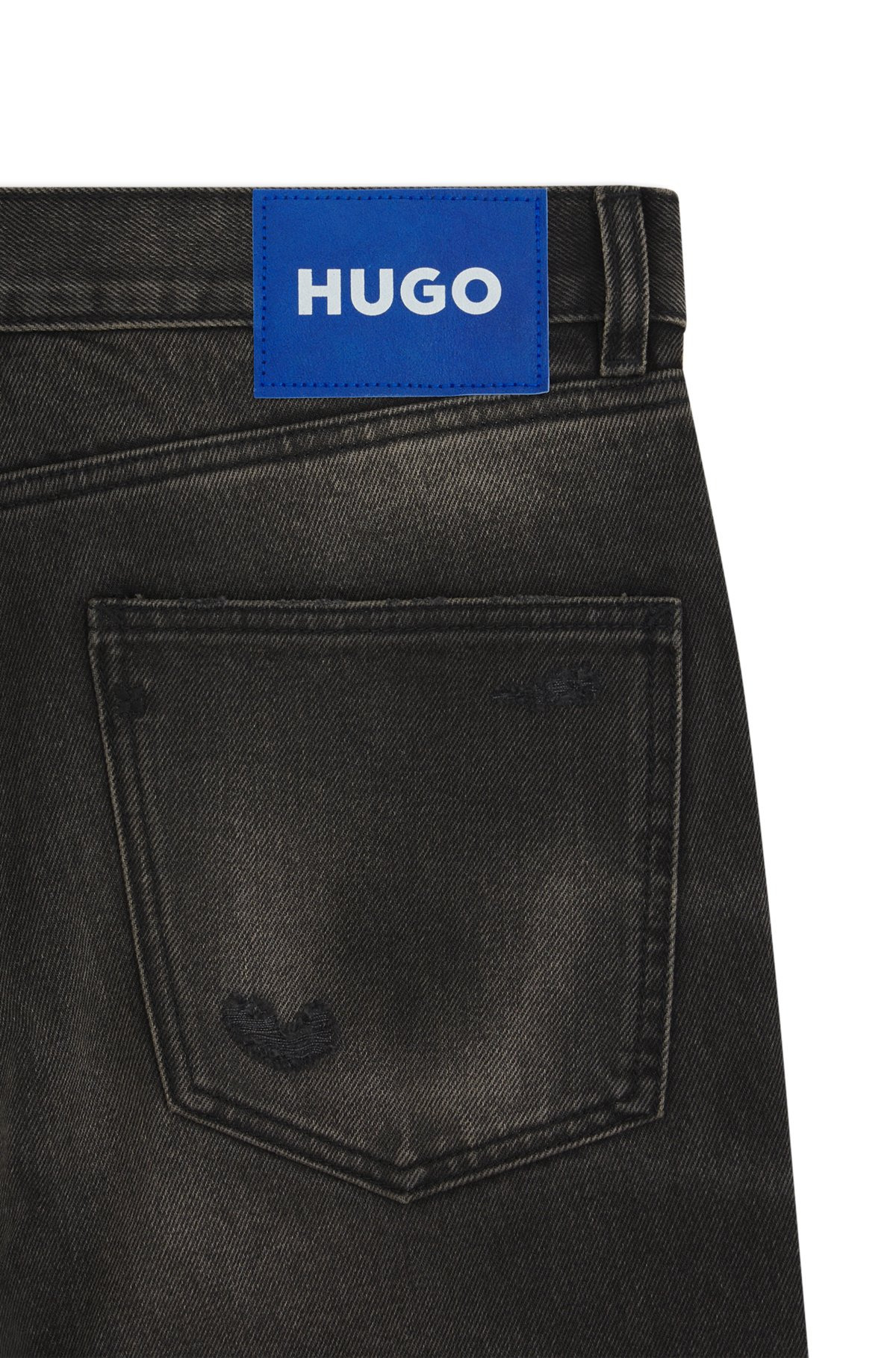 REGULAR-FIT JEANS IN DISTRESSED CANDIANI DENIM - 6