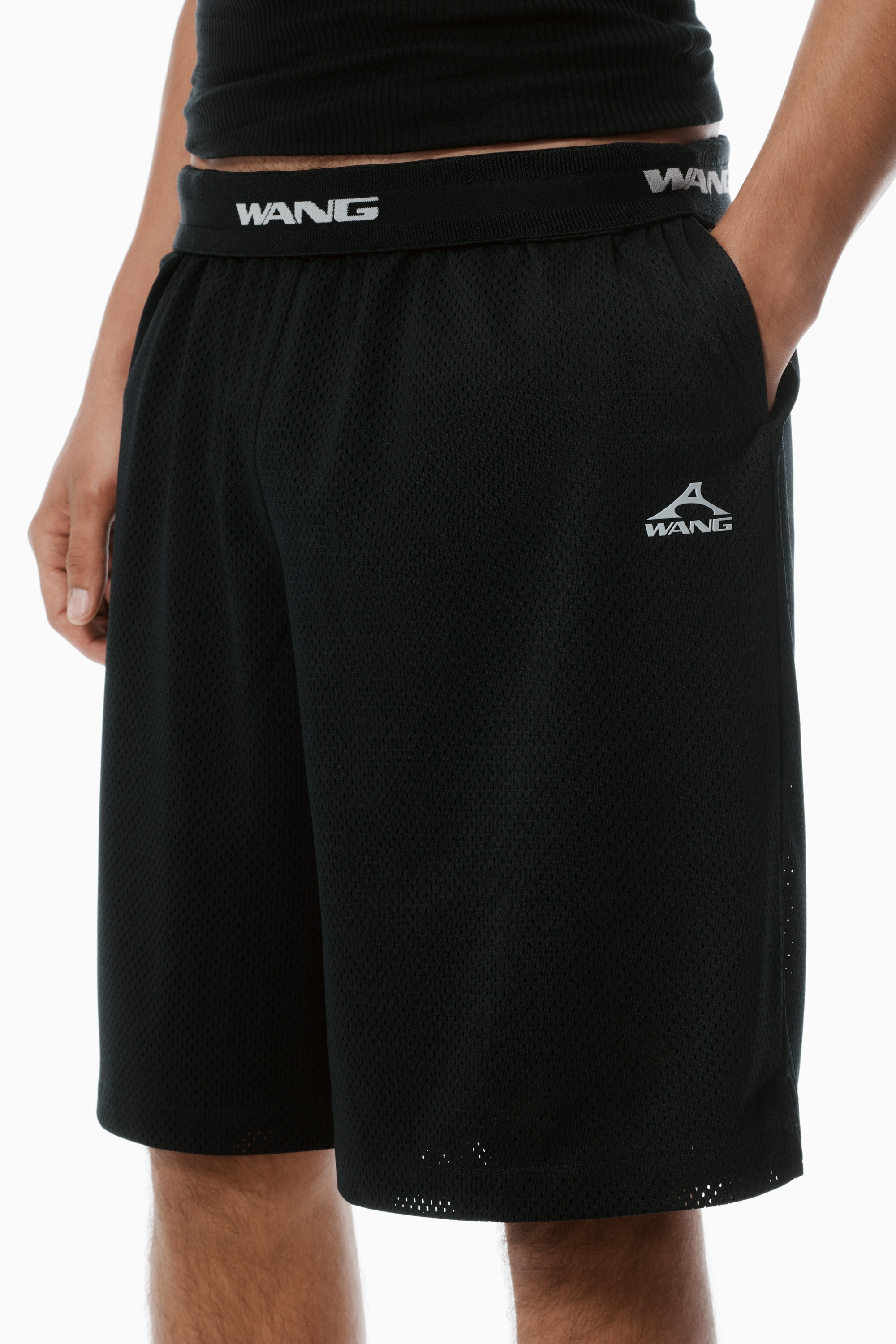 Athletic Mesh Logo Basketball Shorts - 4