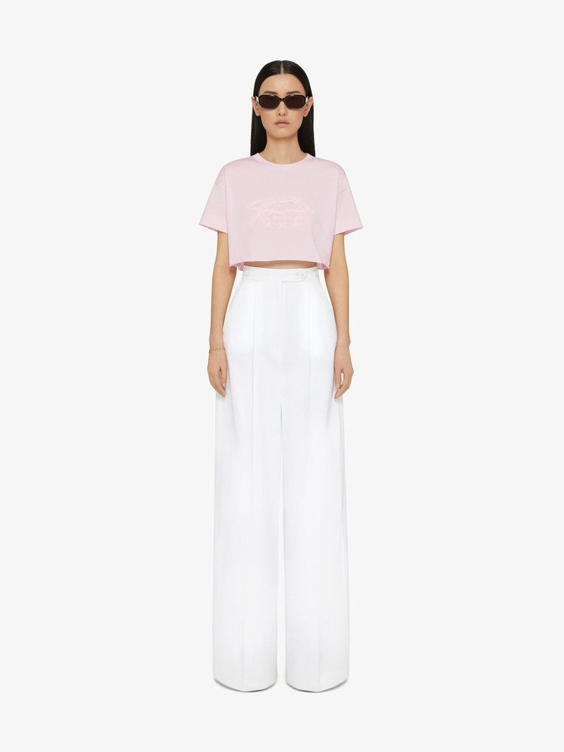 Givenchy CROPPED T-SHIRT IN COTTON WITH GIVENCHY MEDALLION outlook