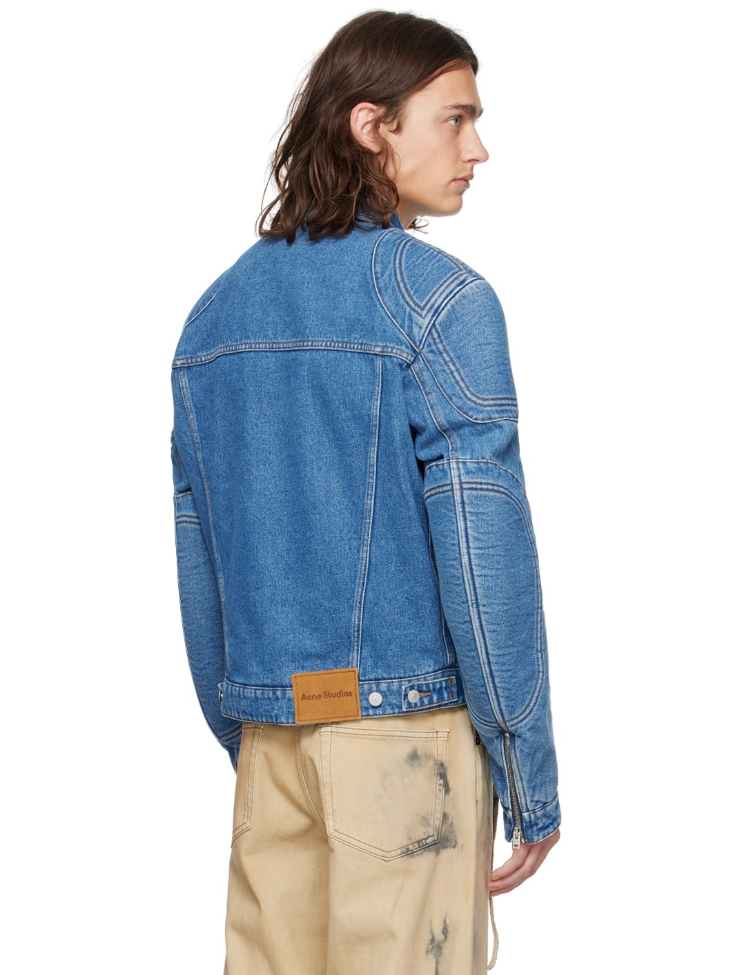 Blue Biker Denim Jacket - 3