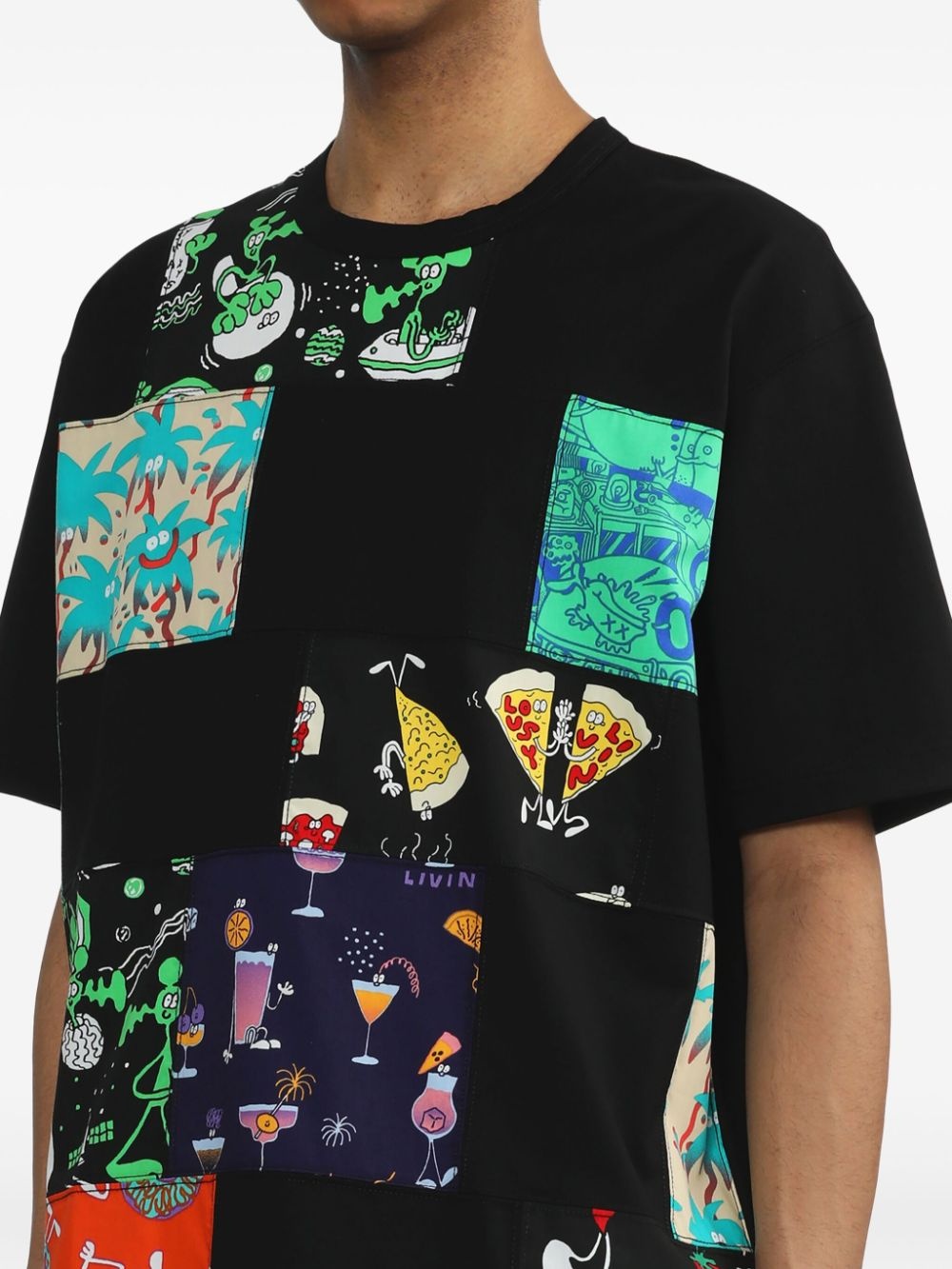 x Lousy Livin patchwork cotton T-shirt - 5