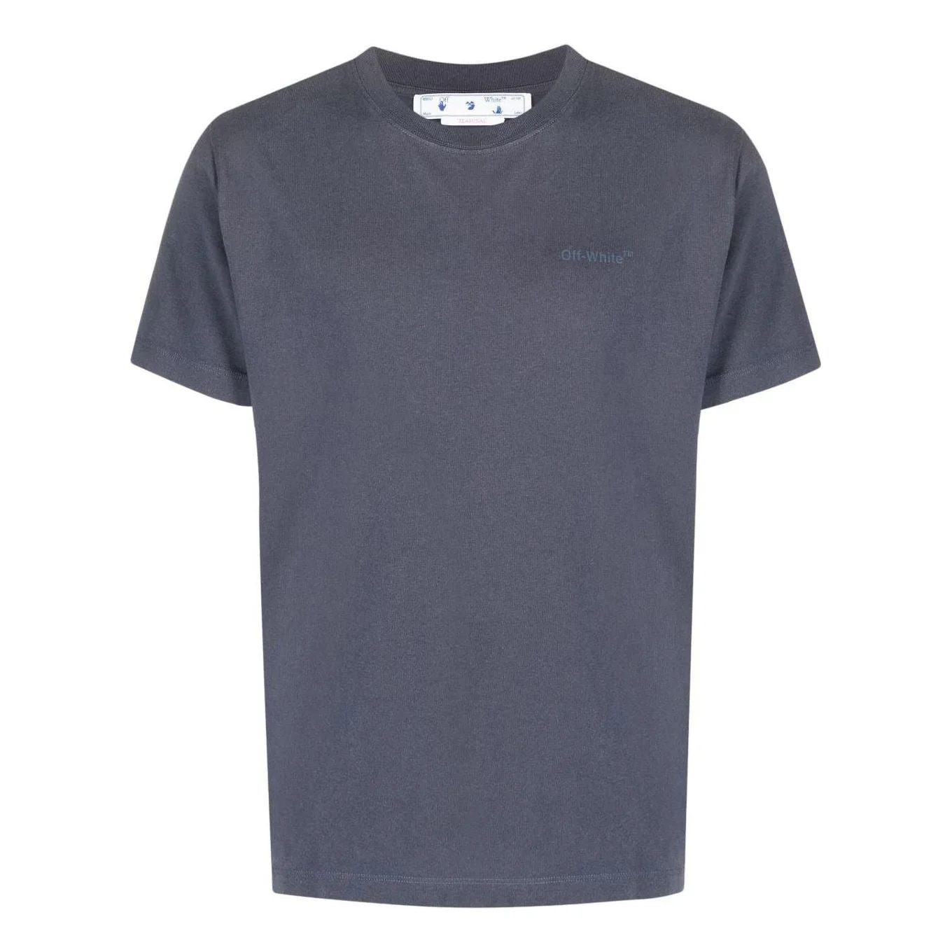 Off-White SS22 Diag Back Printing Round Neck Short Sleeve Ordinary Version Blue OMAA027S22JER0044646 - 1