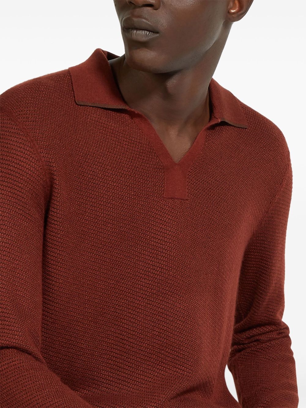knitted polo shirt - 5