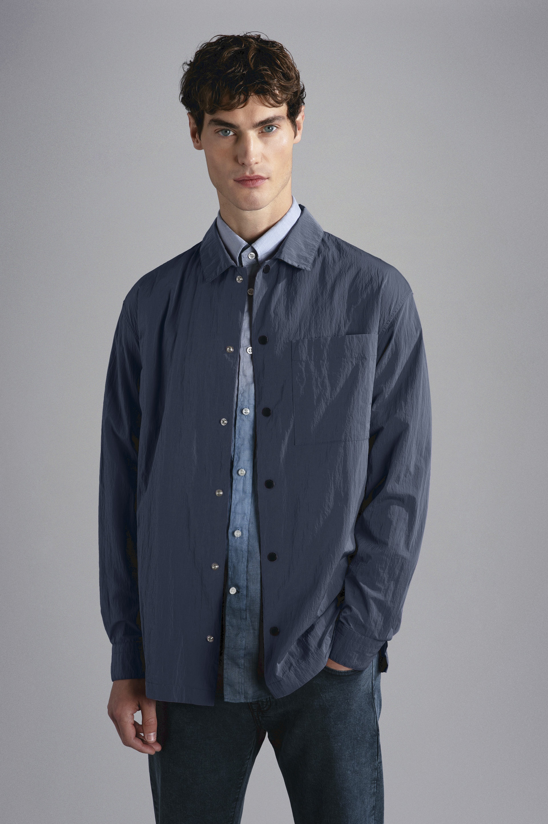 GARMENT DYED NYLON OVERSHIRT - 6