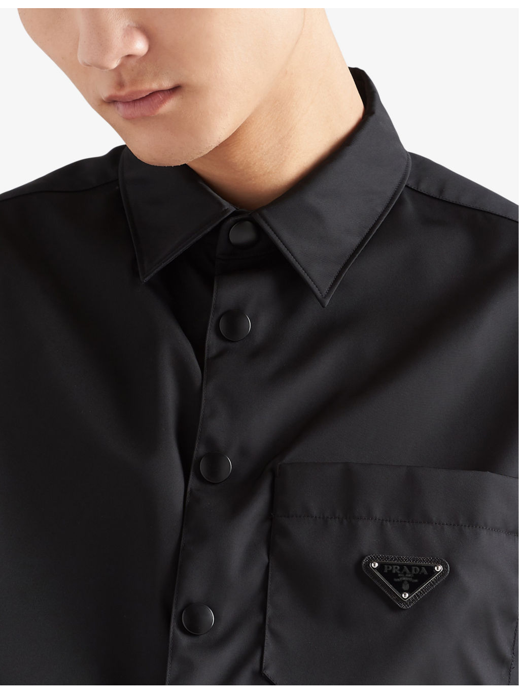 Re-Nylon brand-plaque recycled-polyamide shirt - 5