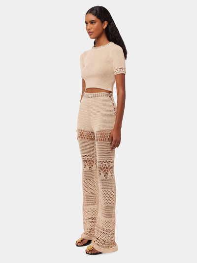 Paco Rabanne CROCHET FLARE PANT WITH PEARLS ON BELT outlook