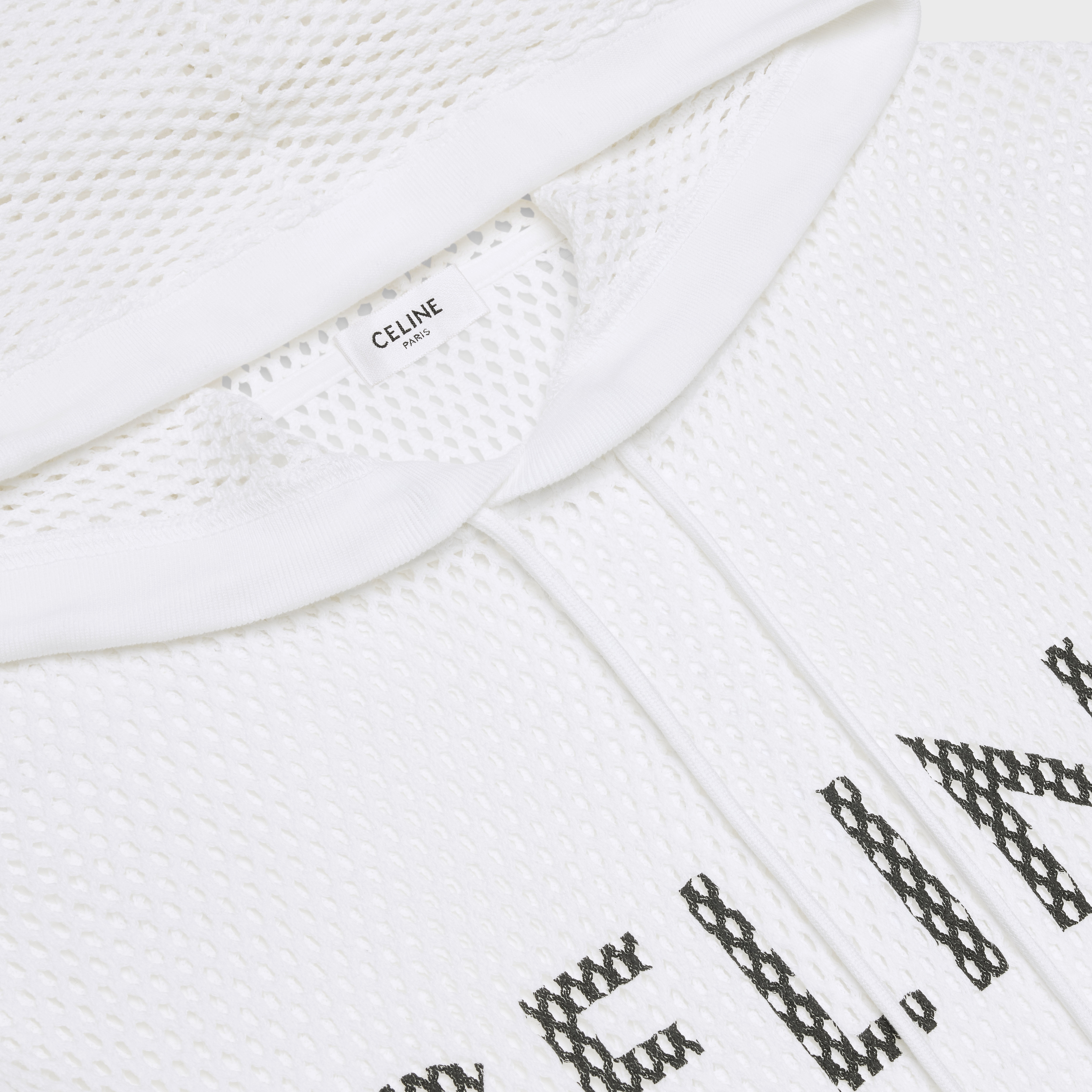 LOOSE CELINE HOODIE IN COTTON MESH - 3