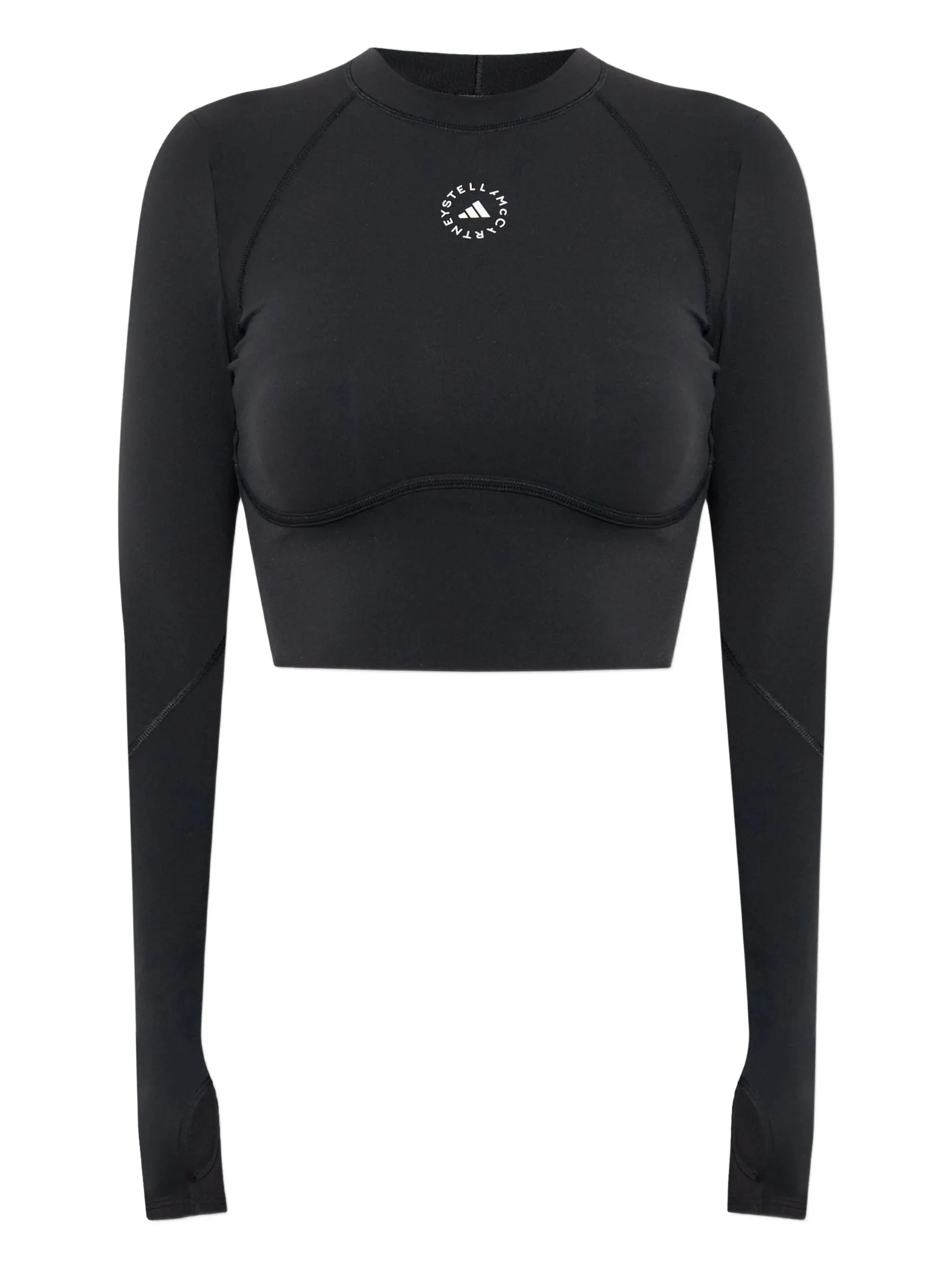 Adidas By Stella Mccartney Logo-detail Long-sleeve Top - 1