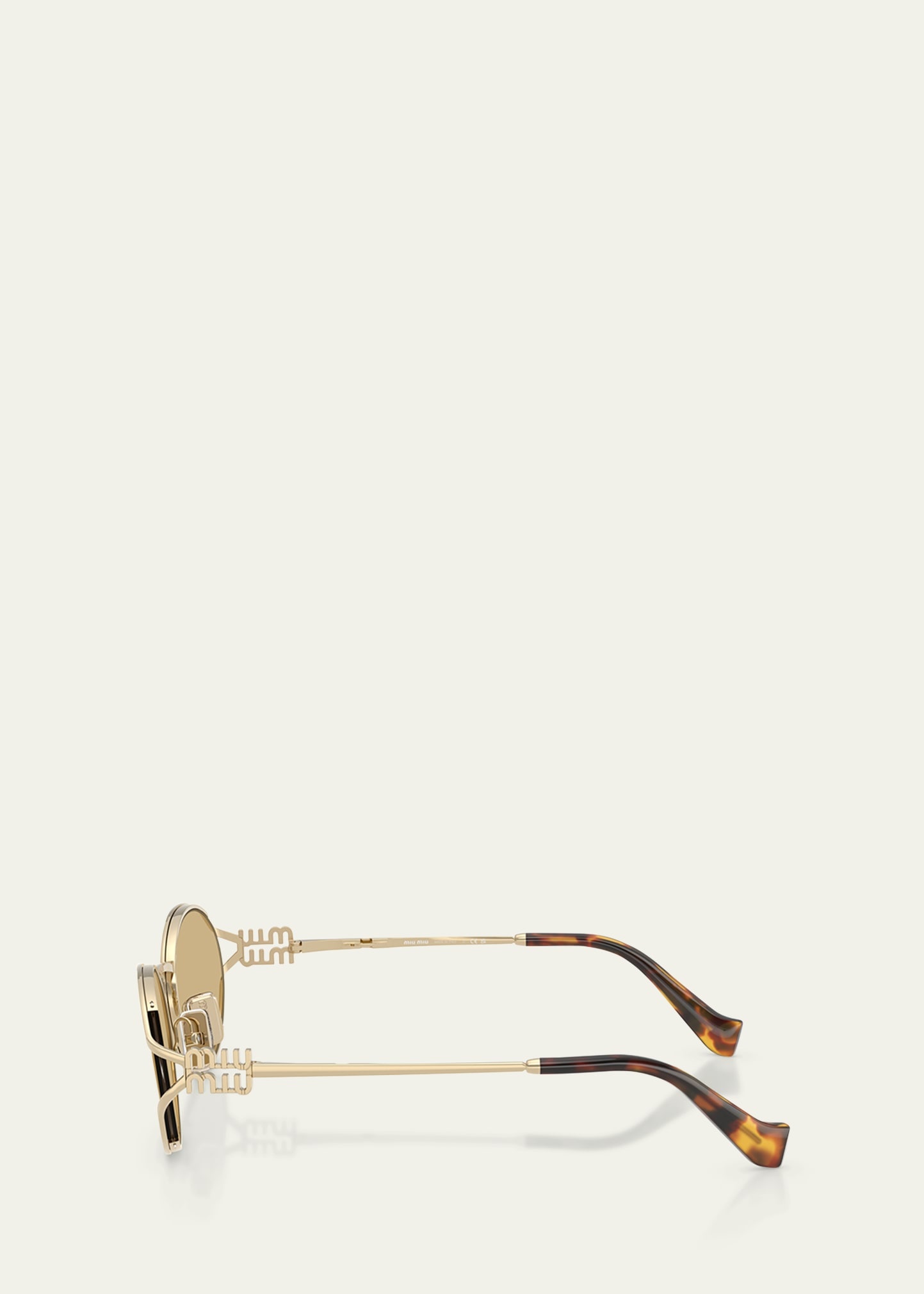 MU 52YS Metal Oval Sunglasses - 3