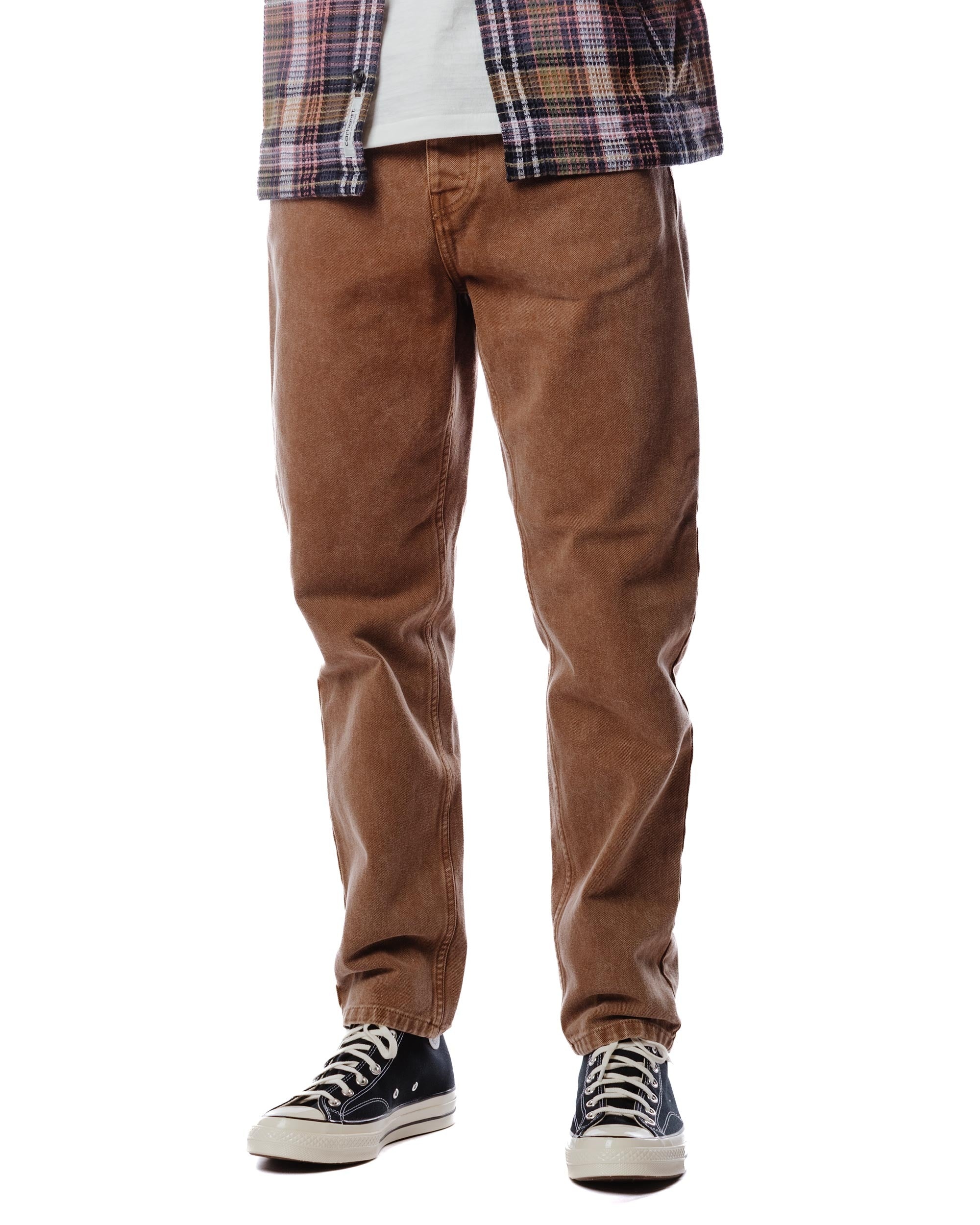 Carhartt W.I.P. Newel Pant Tamarind Worn Washed - 3