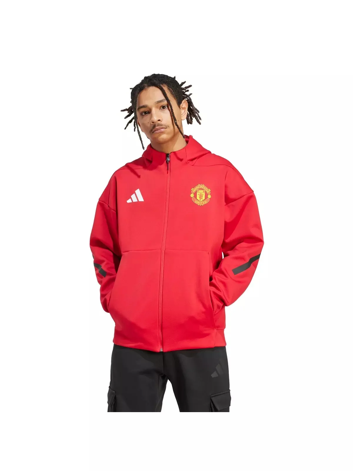 Men's Manchester United adidas Z.N.E. Anthem Jacket -Red - 1