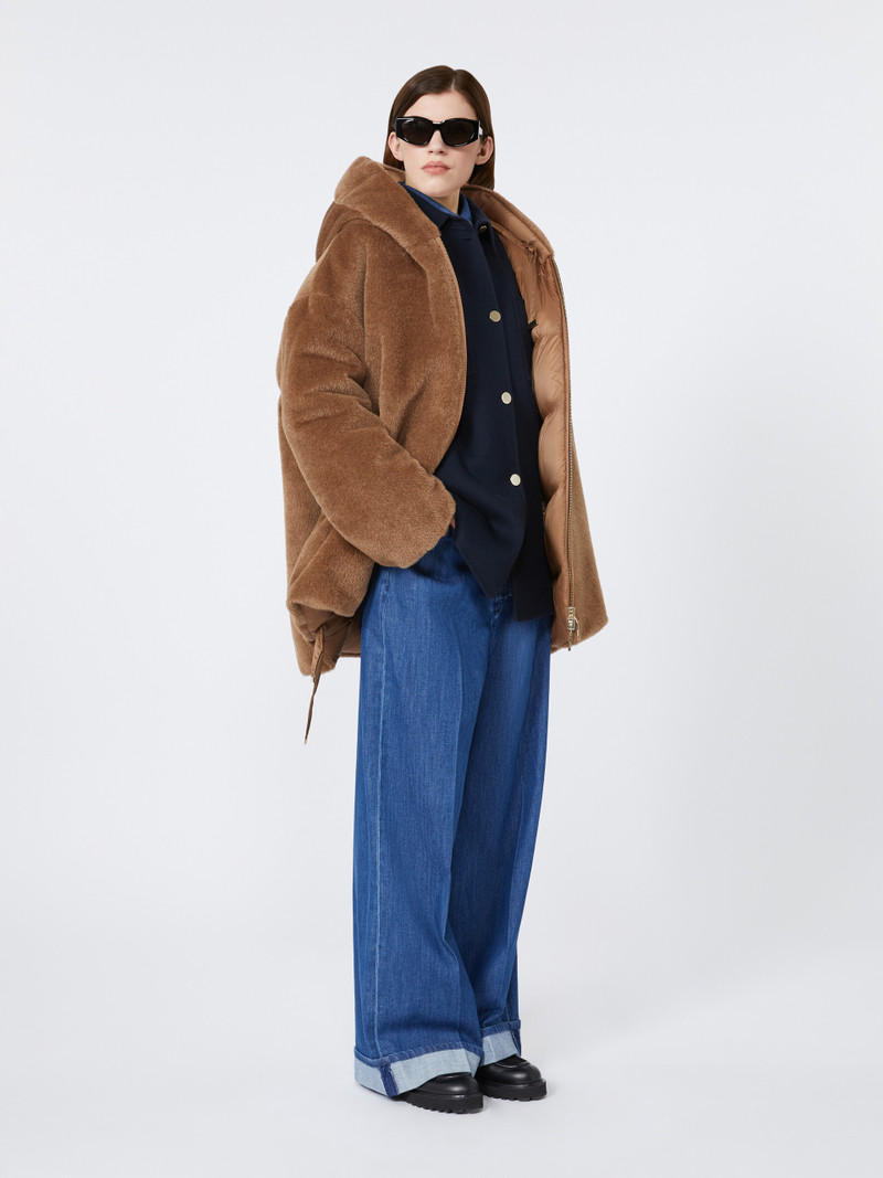 Max Mara OLIVIA Reversible alpaca and wool padded jacket outlook