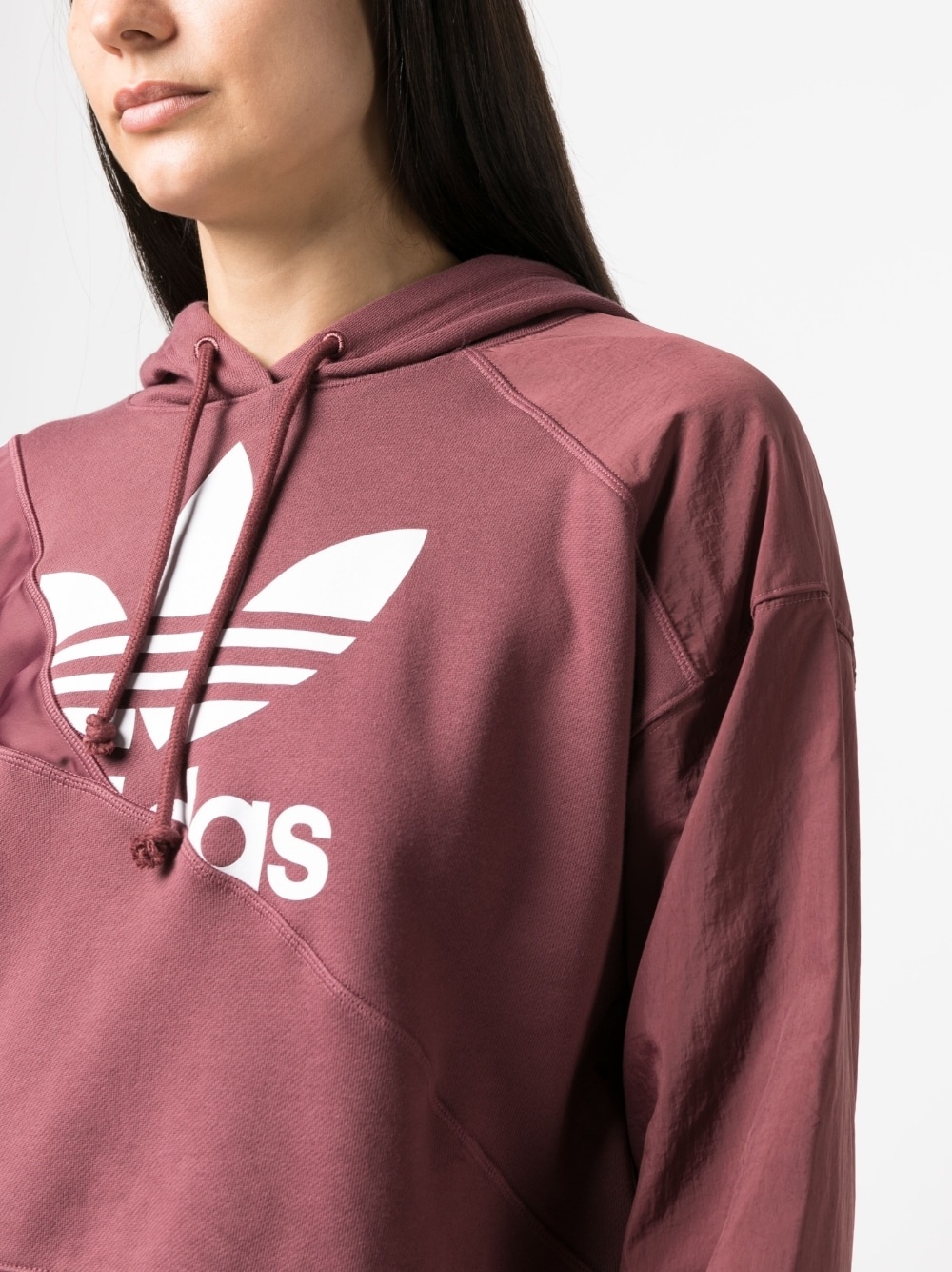 cropped drawstring hoodie - 5