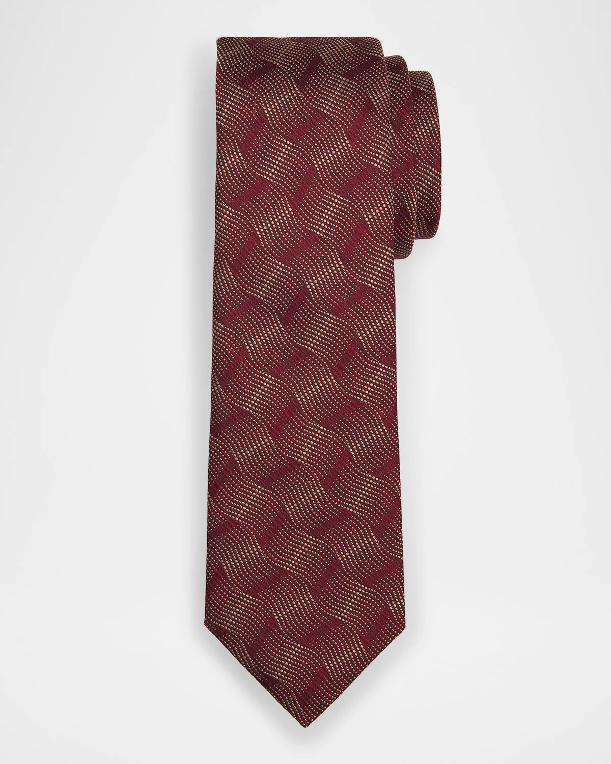 Men & apos;s Wave Jacquard Silk Tie - 1