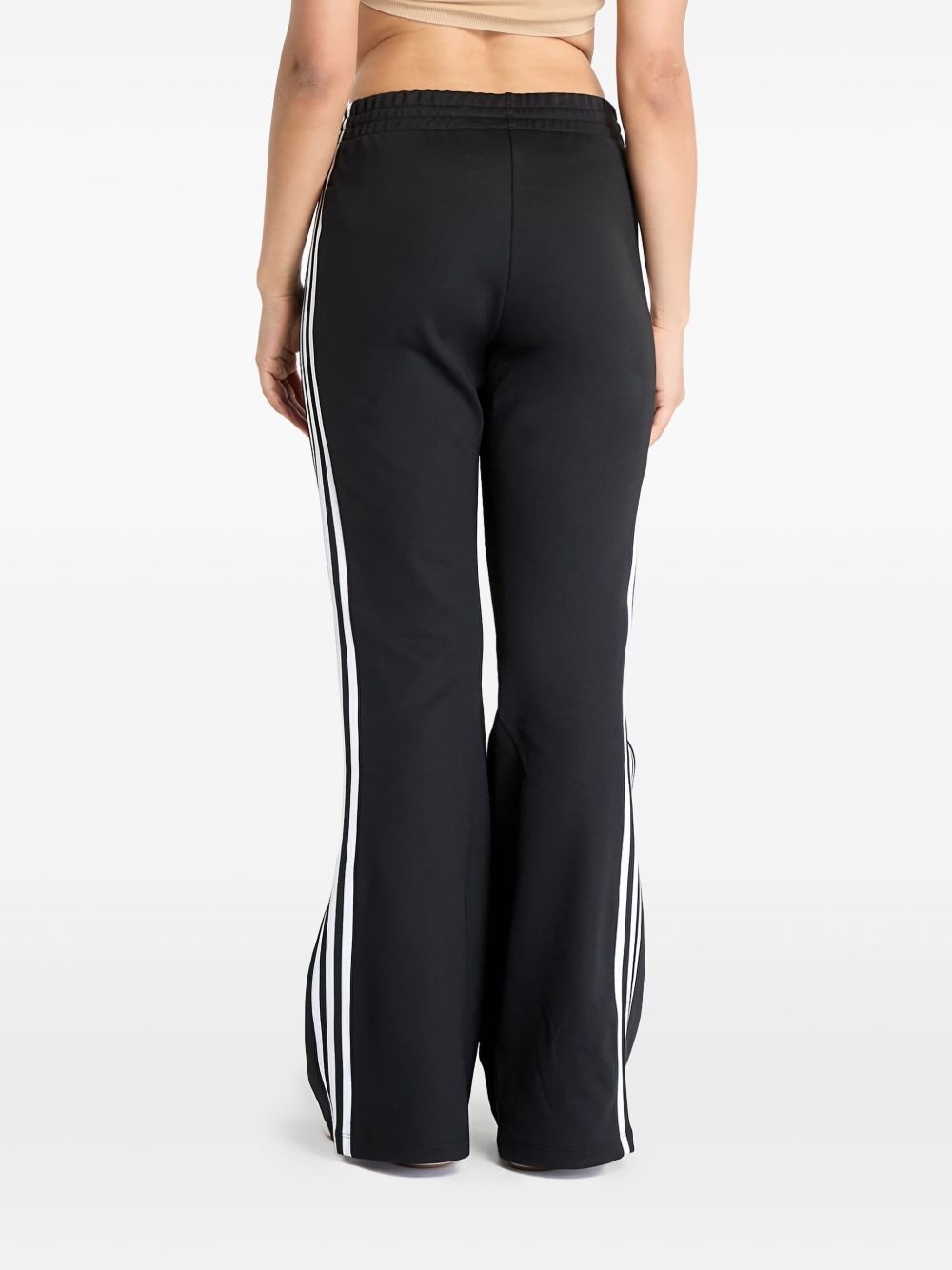 stripe-detail flared trousers - 2