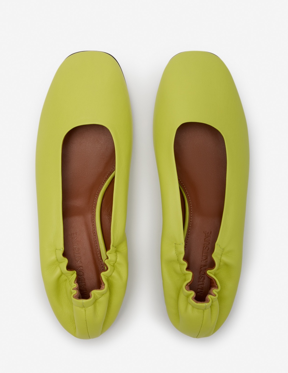 LEATHER FLAT BALLERINA - 4