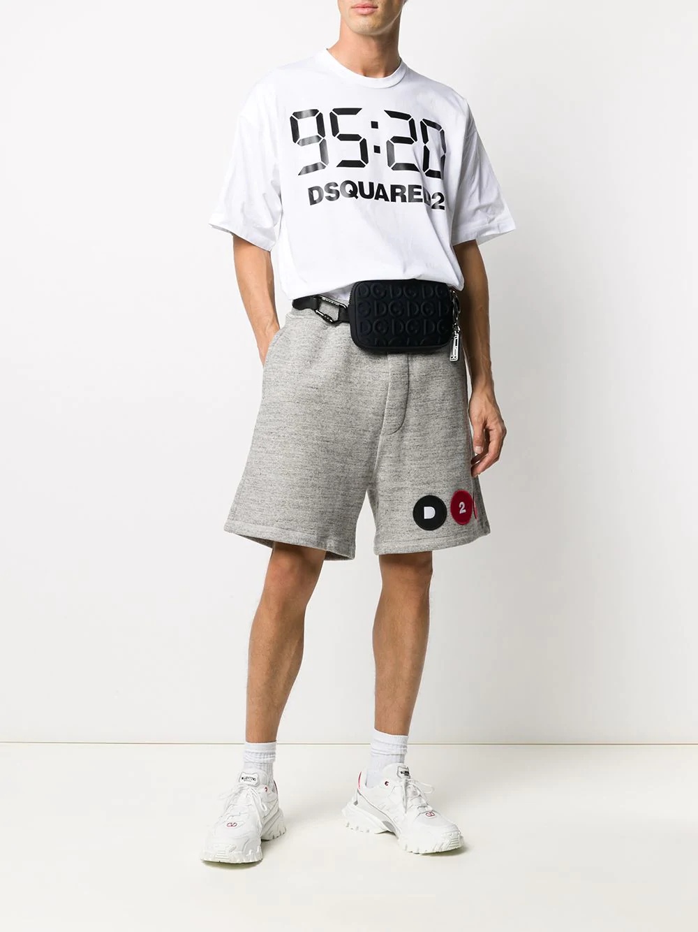 logo-patch track shorts - 2