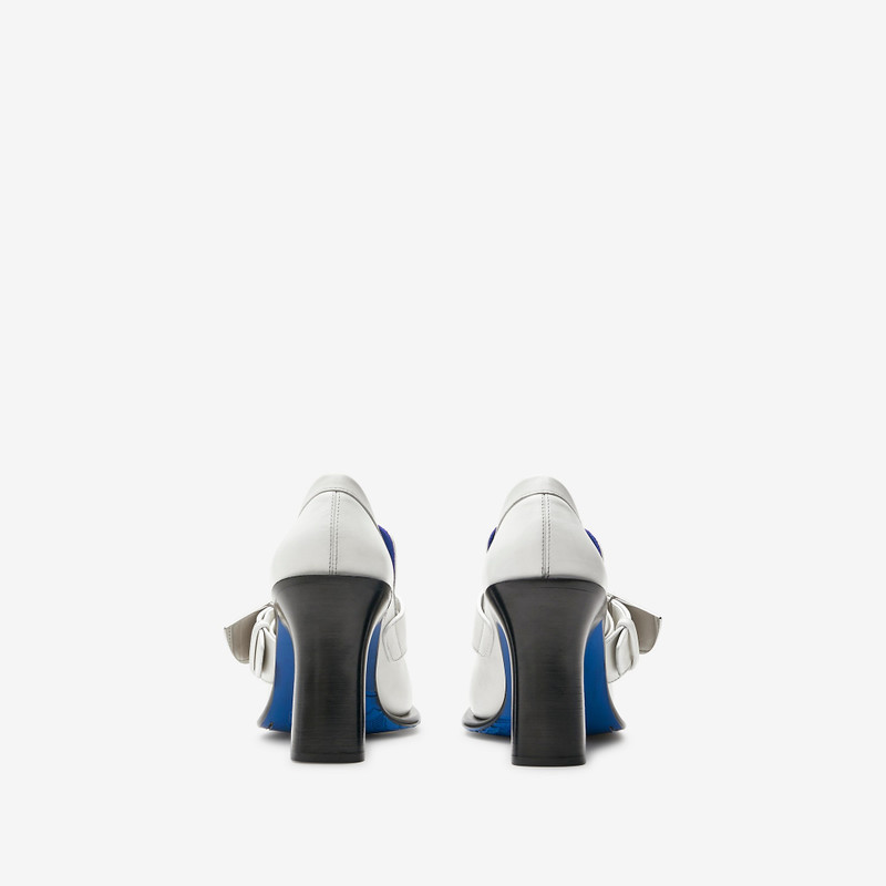 Leather London Shield Heeled Loafers 4