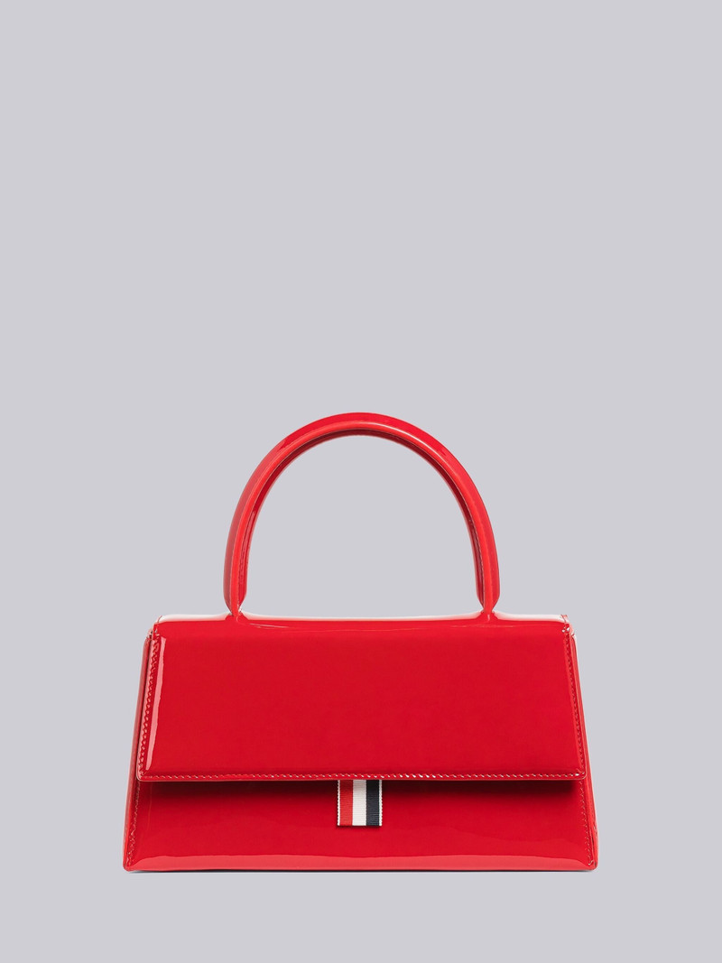 Patent Leather Trapeze Top Handle Clutch 1