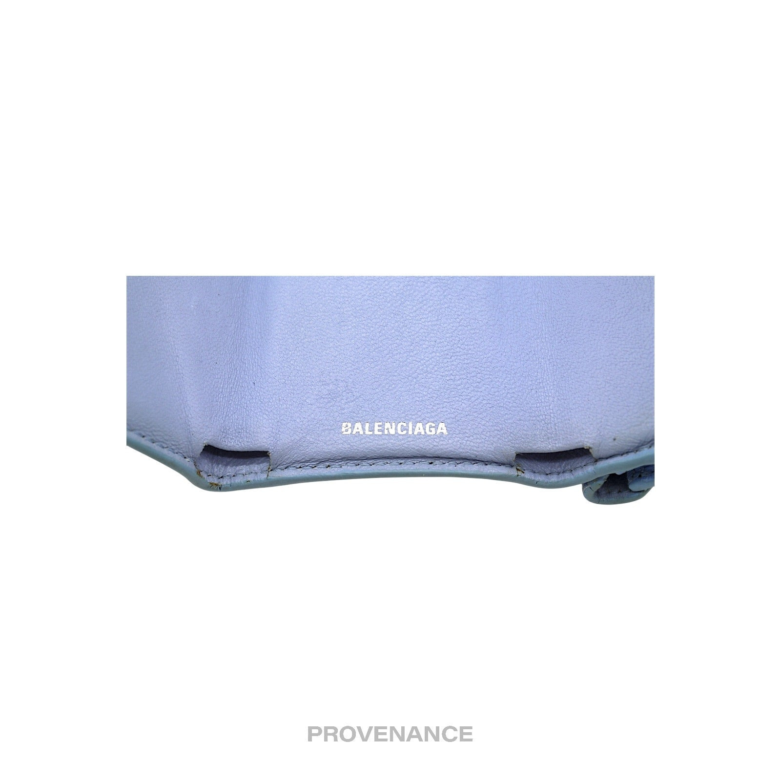 Balenciaga Papier Mini Card Wallet - Clouds Blue Leather - 5
