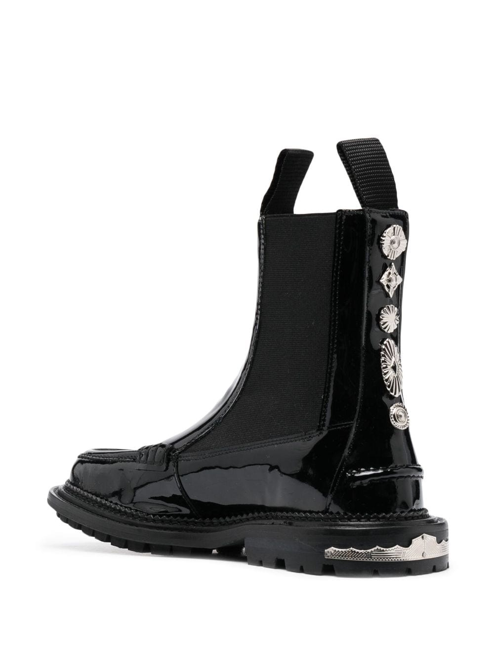 stud-embellished leather ankle boots - 3