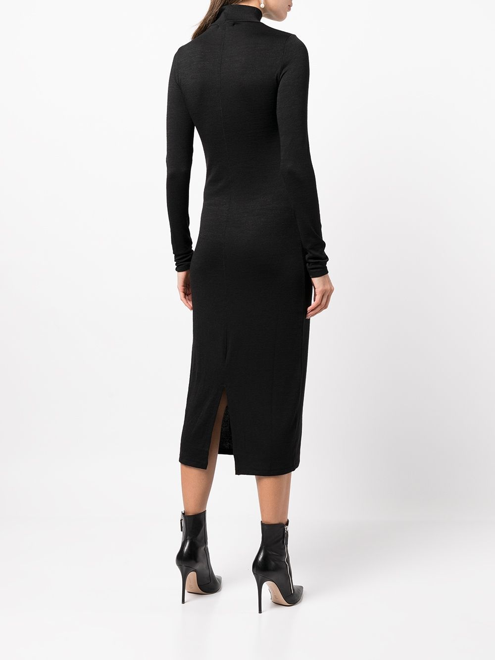 roll-neck jersey knit dress - 3