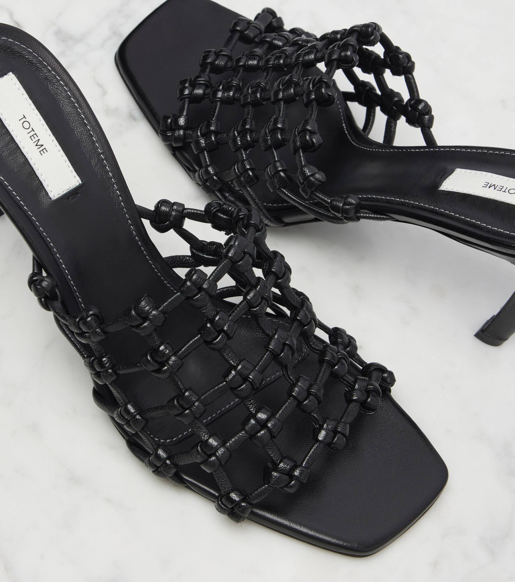 Woven leather sandals - 5