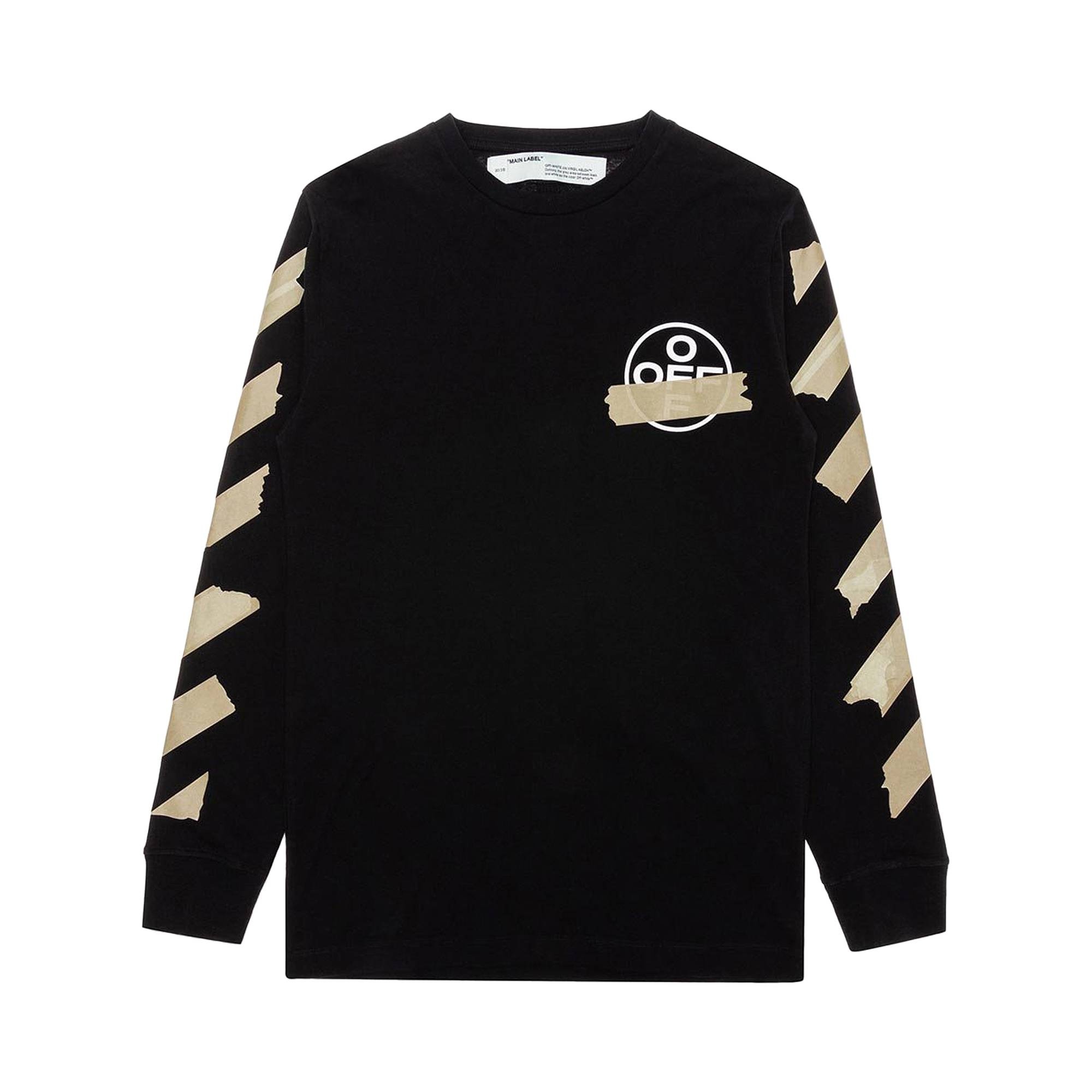 Off-White Tape Arrows Long Sleeve T-Shirt 'Black' - 1