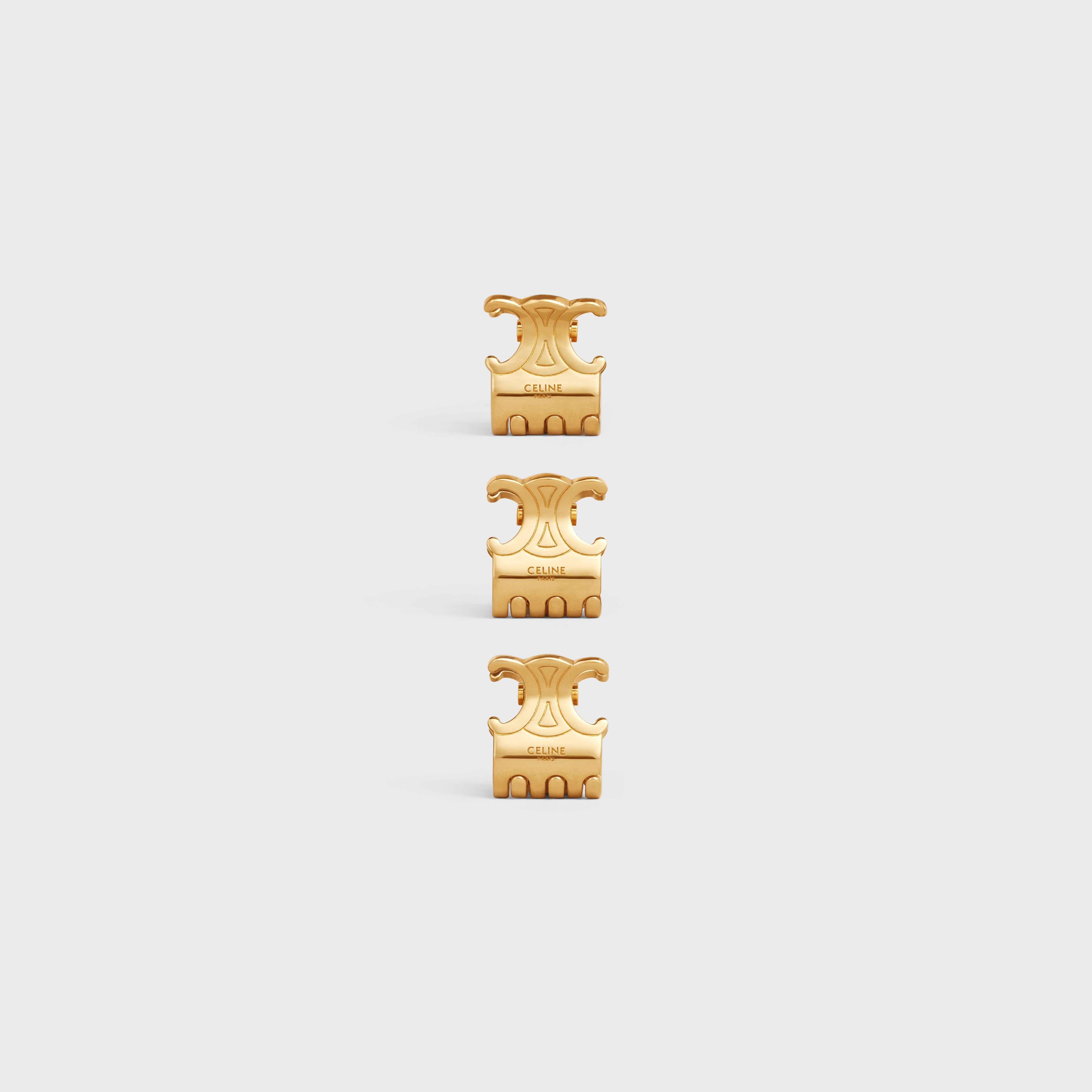 Triomphe Set of 3 Mini Triomphe Claws in Brass with Gold Finish and Steel - 1