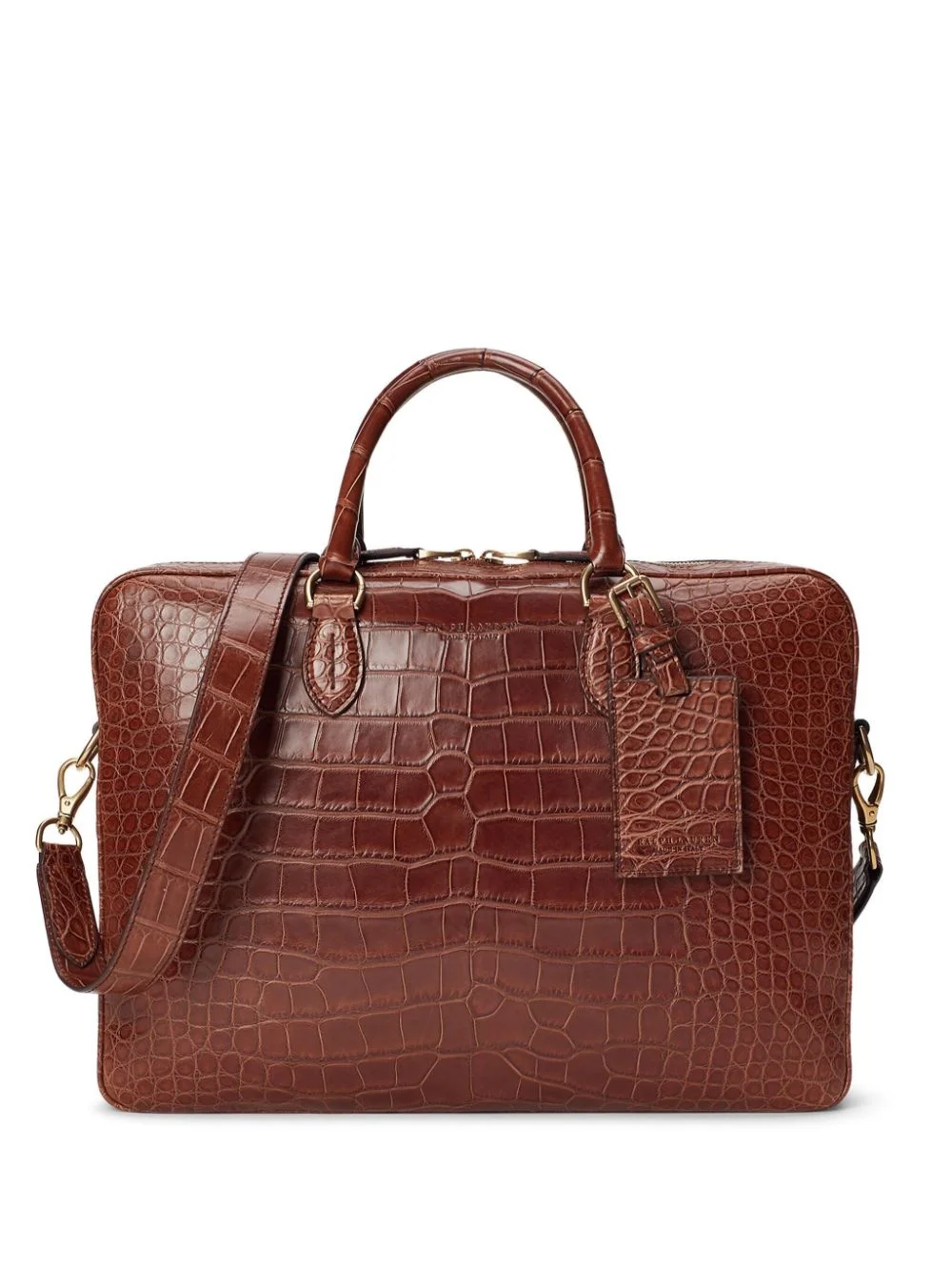 crocodile-embossed briefcase - 1